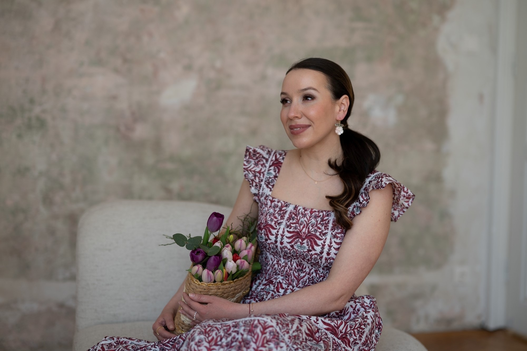 Ohrringe Modell Crystal Pearl Bloom