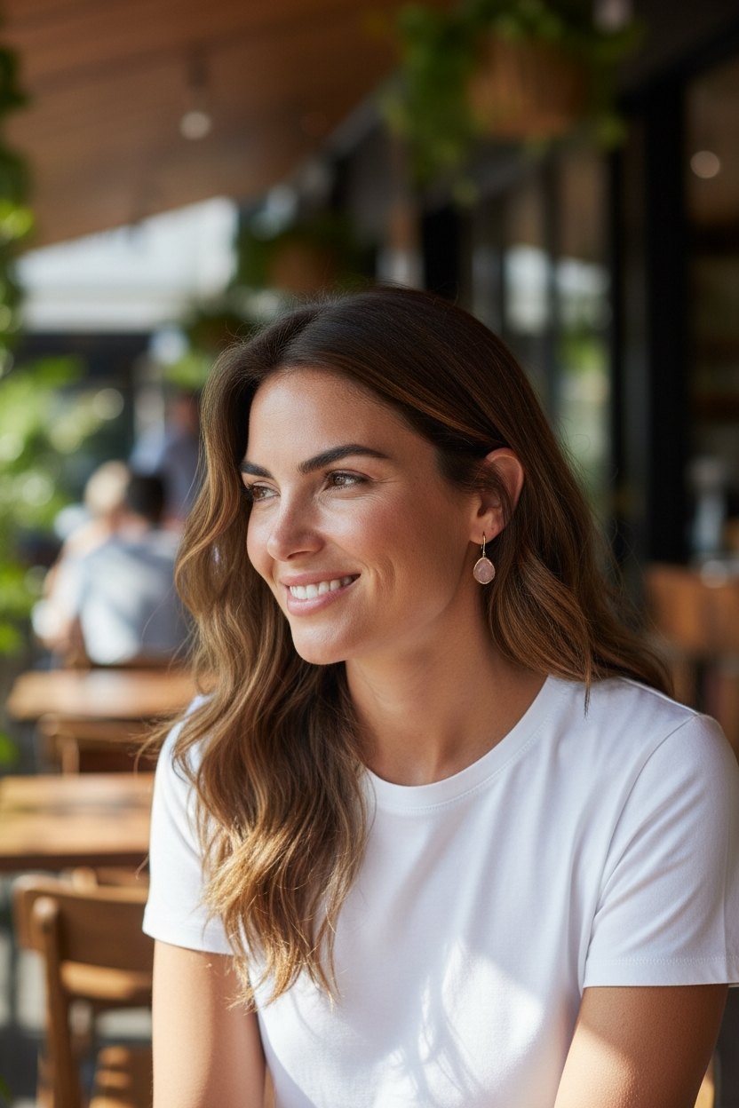 Besondere Ohrringe mit Chalzedon Steinen 