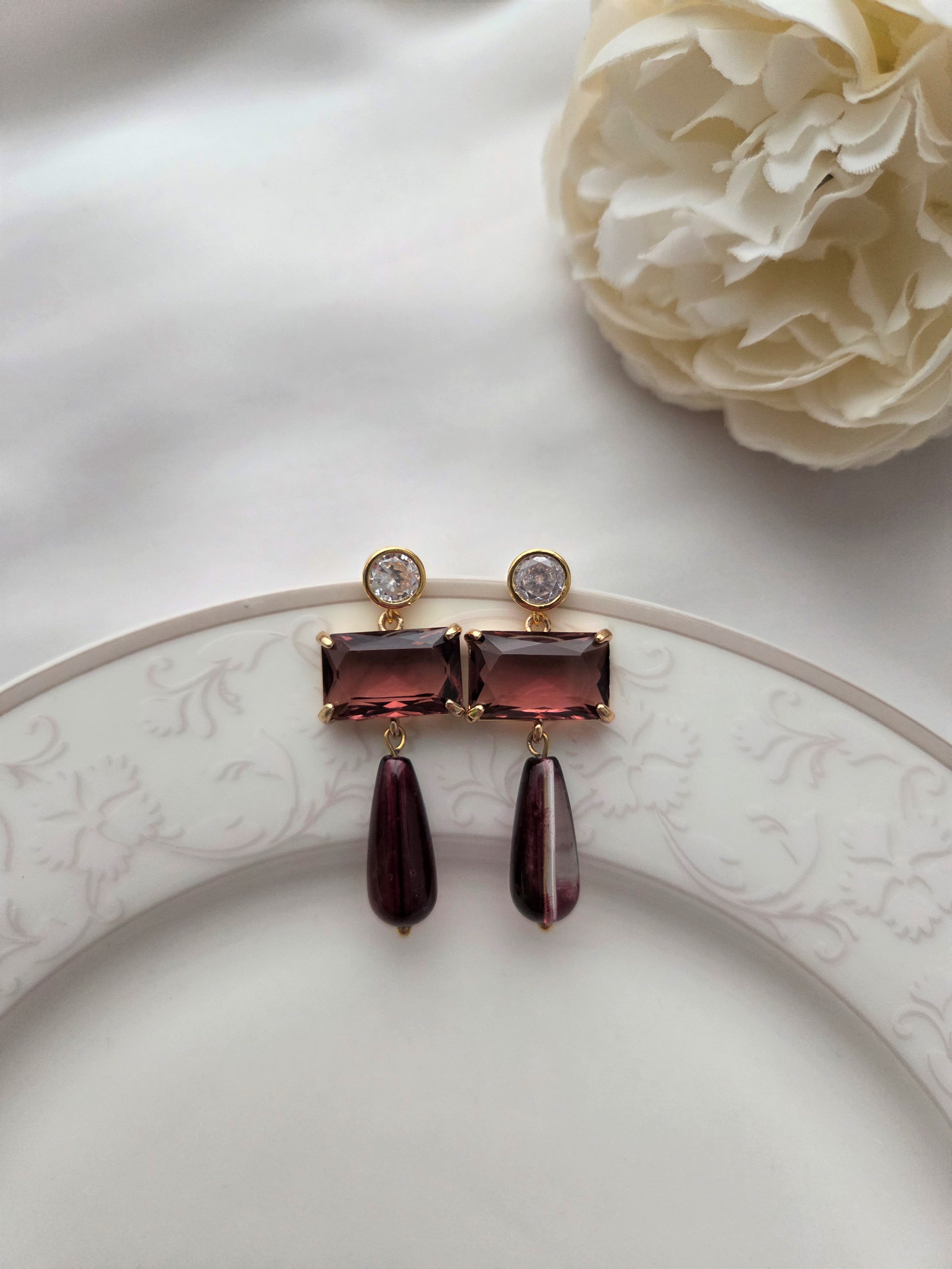 Ohrringe Modell Burgundy 