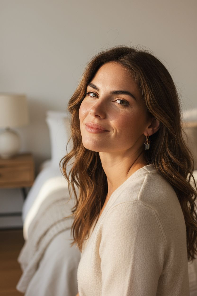 Besondere Ohrringe mit Glaselementen 