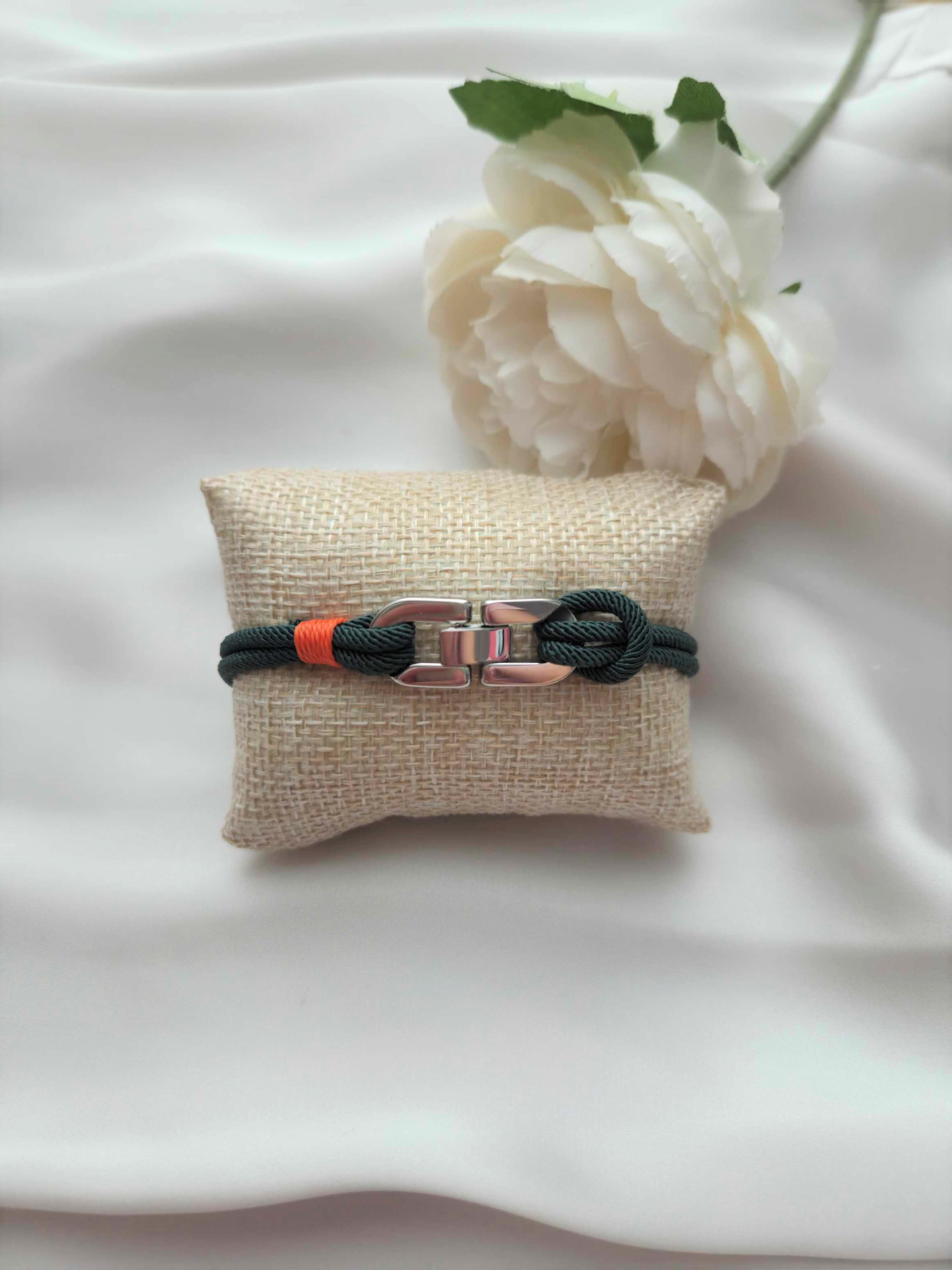 Herren Armband Modell André in Waldgrün