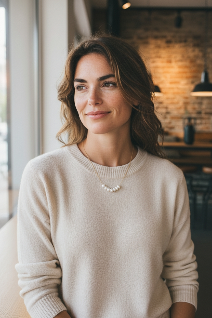 Halskette mit Süßwasserperlen