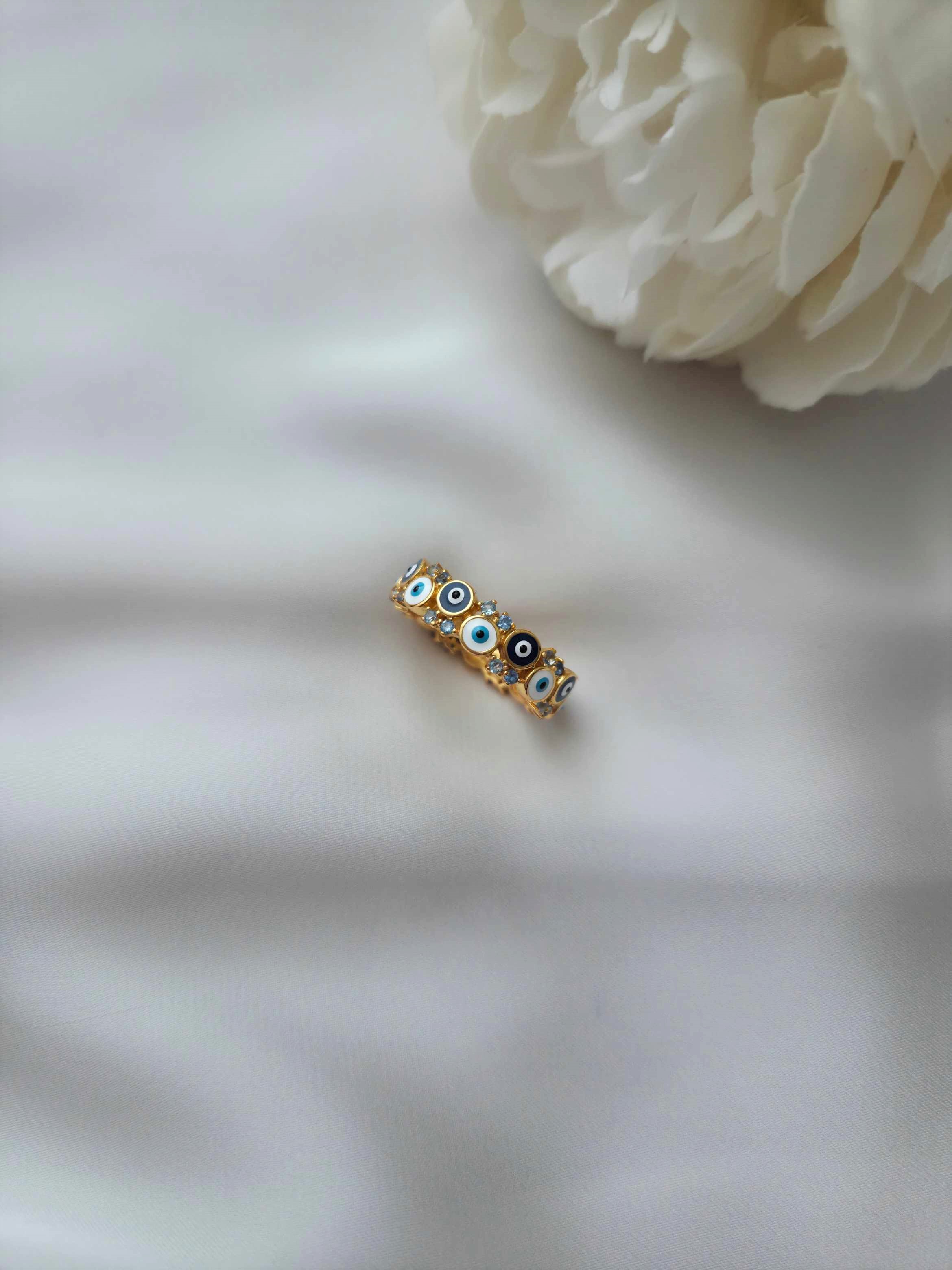 Goldener Ring Evil eye