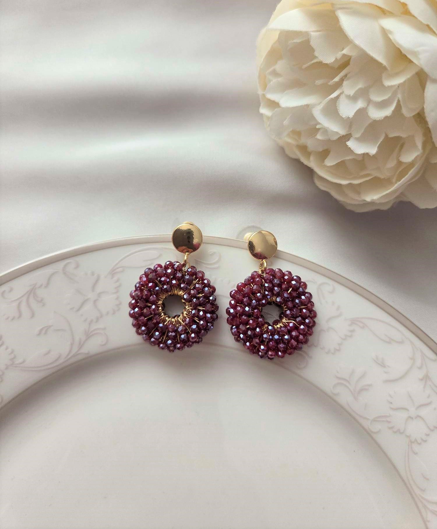 Besondere Ohrringe Modell Adventskranz