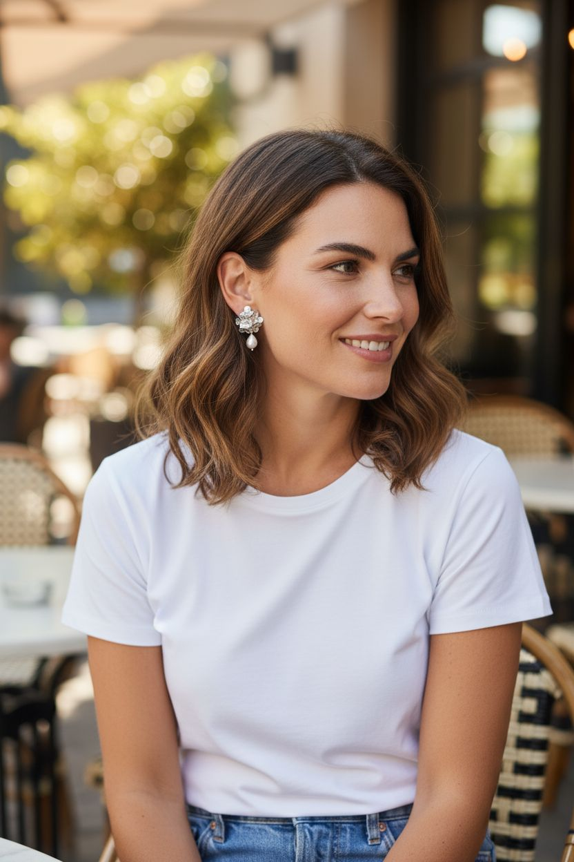 Ohrringe Modell Hortensie