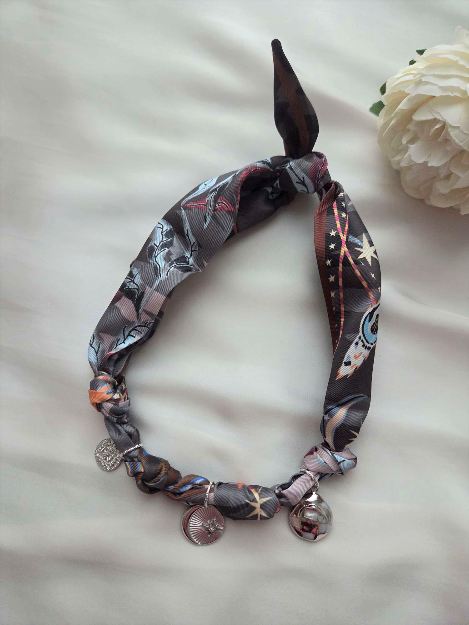 Halstuchkette Modell Iva in Silber