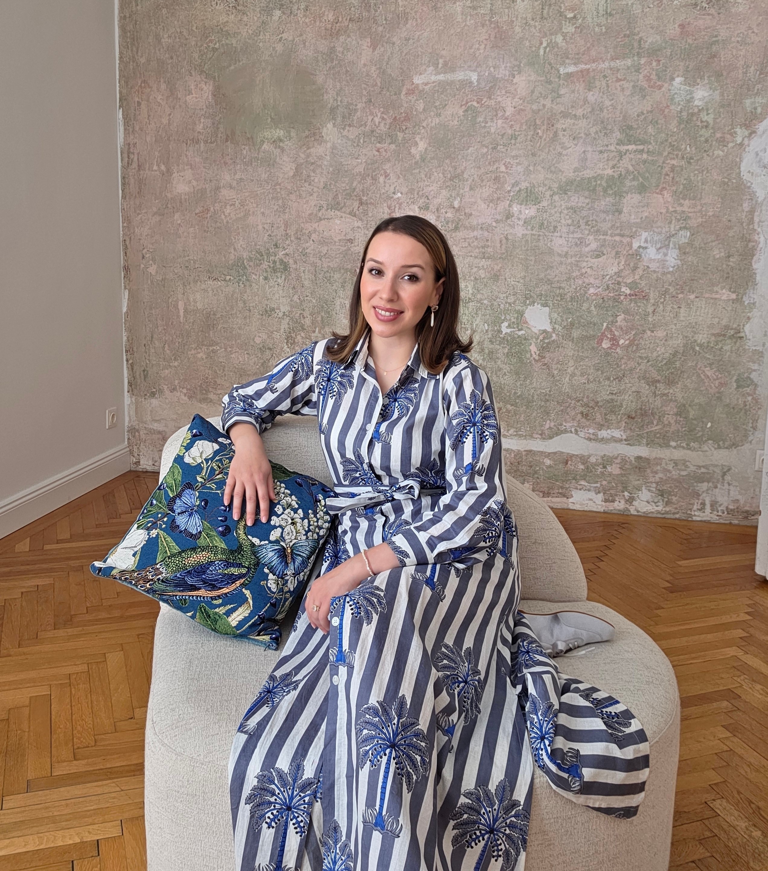 Hemdblusenkleid Modell Bella mit Palm Tree