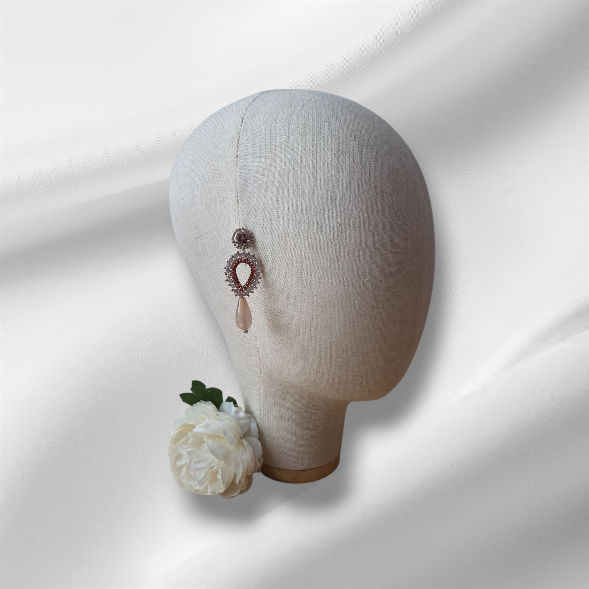 Ohrringe Modell mit Kristallperlen 