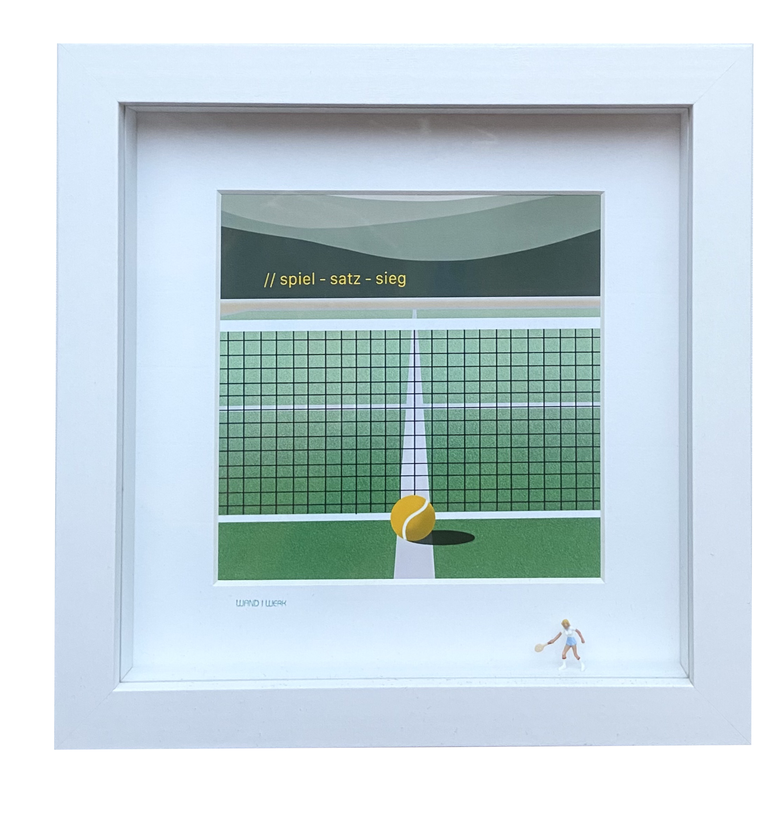 Tennis  - 3D Bilder im Objektkasten - art in boxes