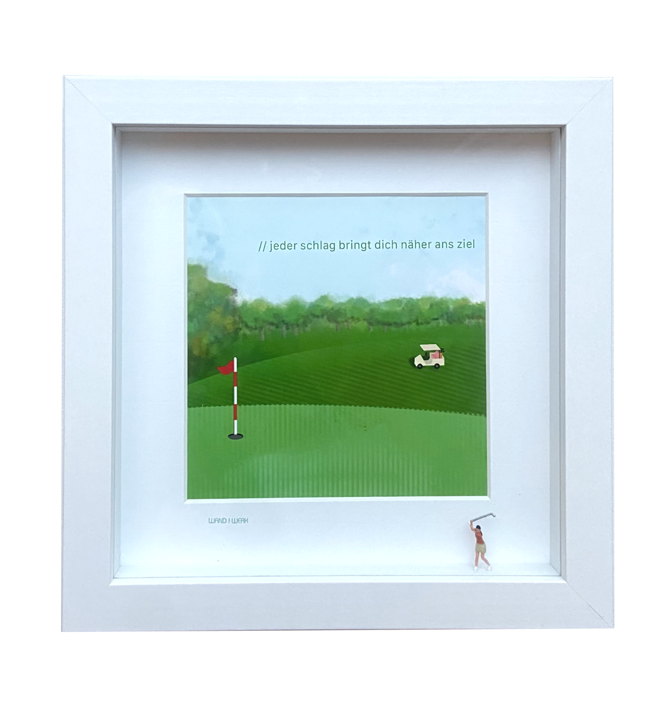 Golf  - 3D Bilder im Objektkasten - art in boxes