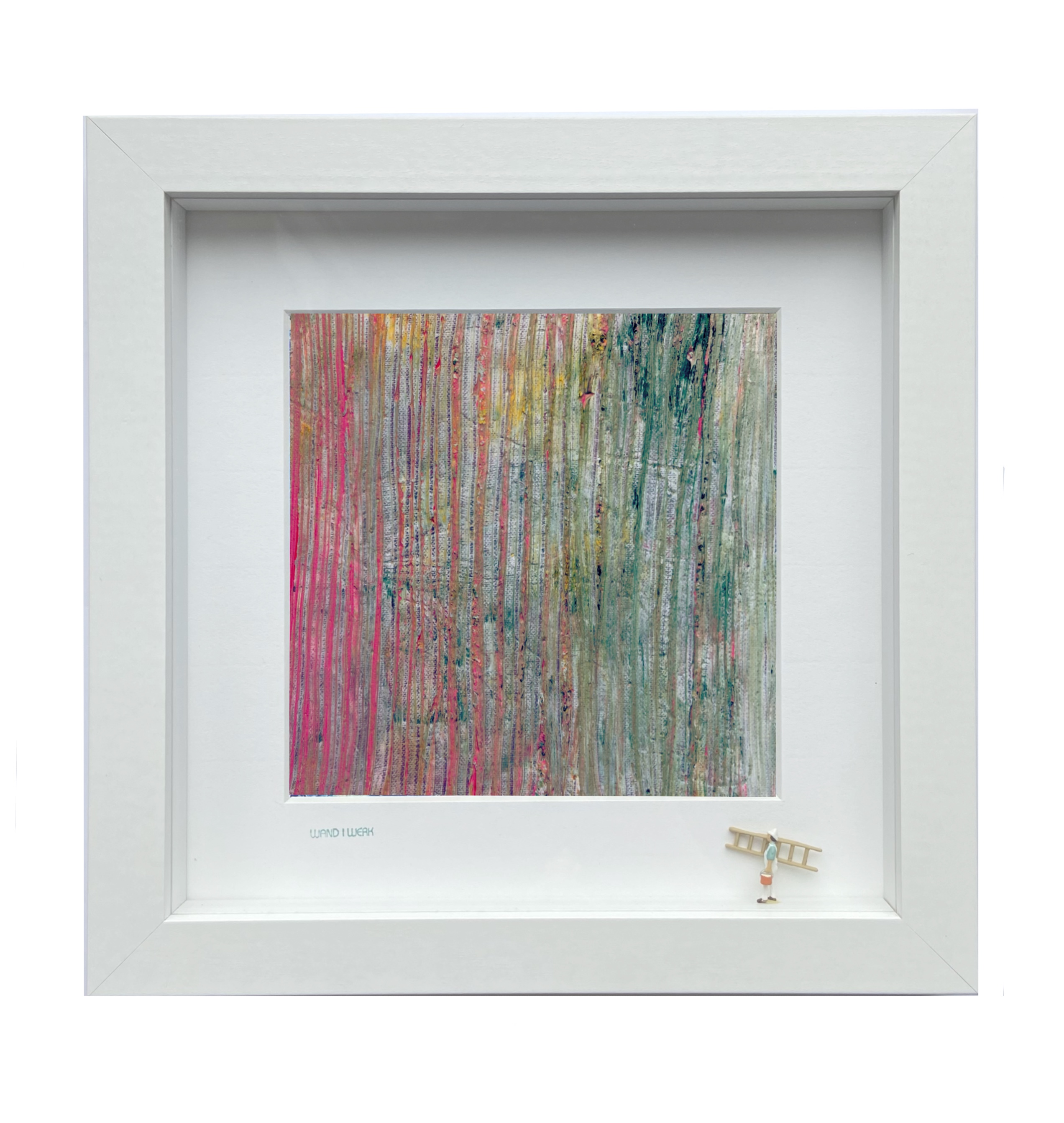 Maler in Aktion 1 (rot) - 3D Bilder im Objektkasten - art in boxes