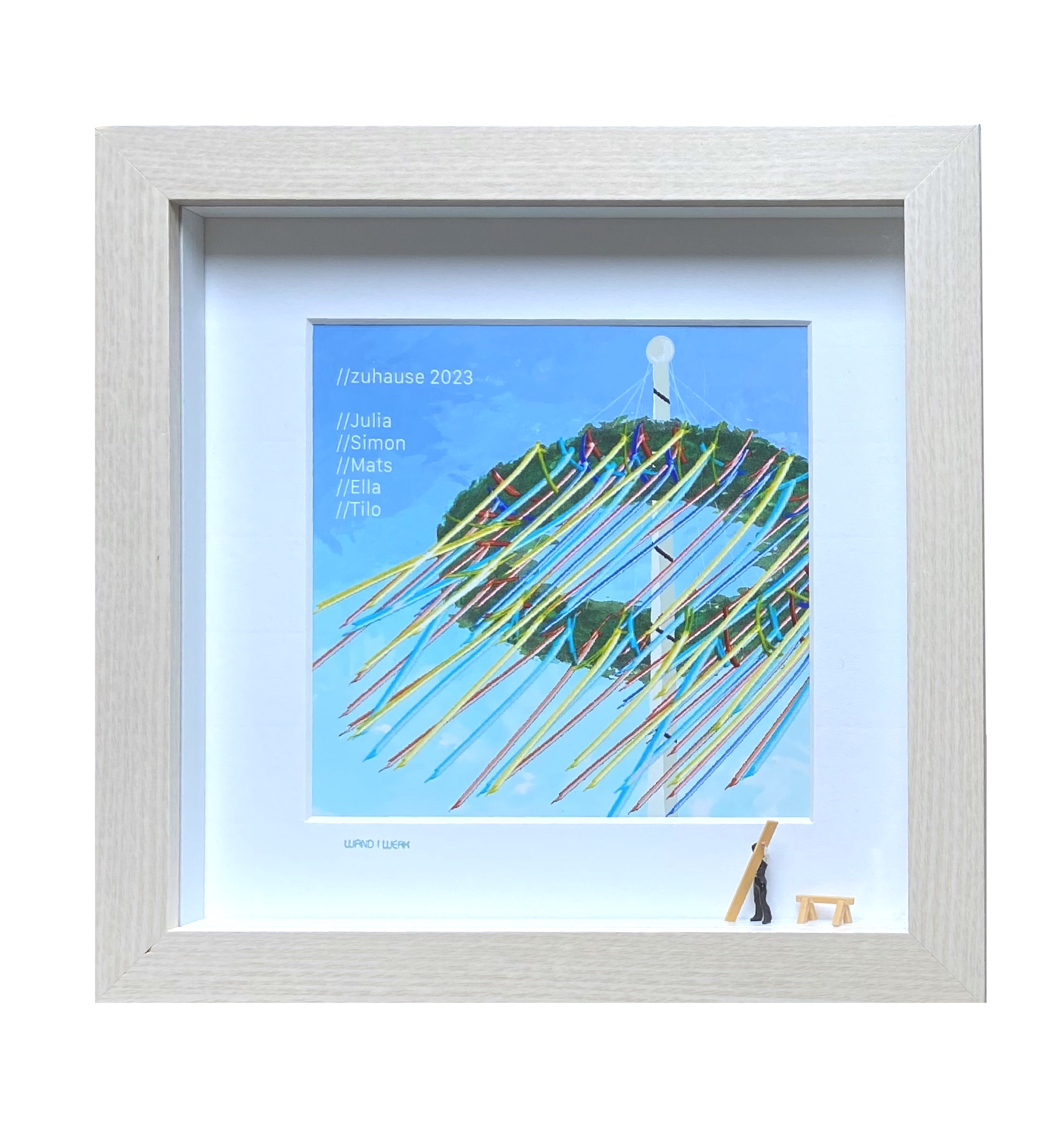 Zuhause - Geschenk zum Richtfest - 3D Bilder im Objektkasten - art in boxes