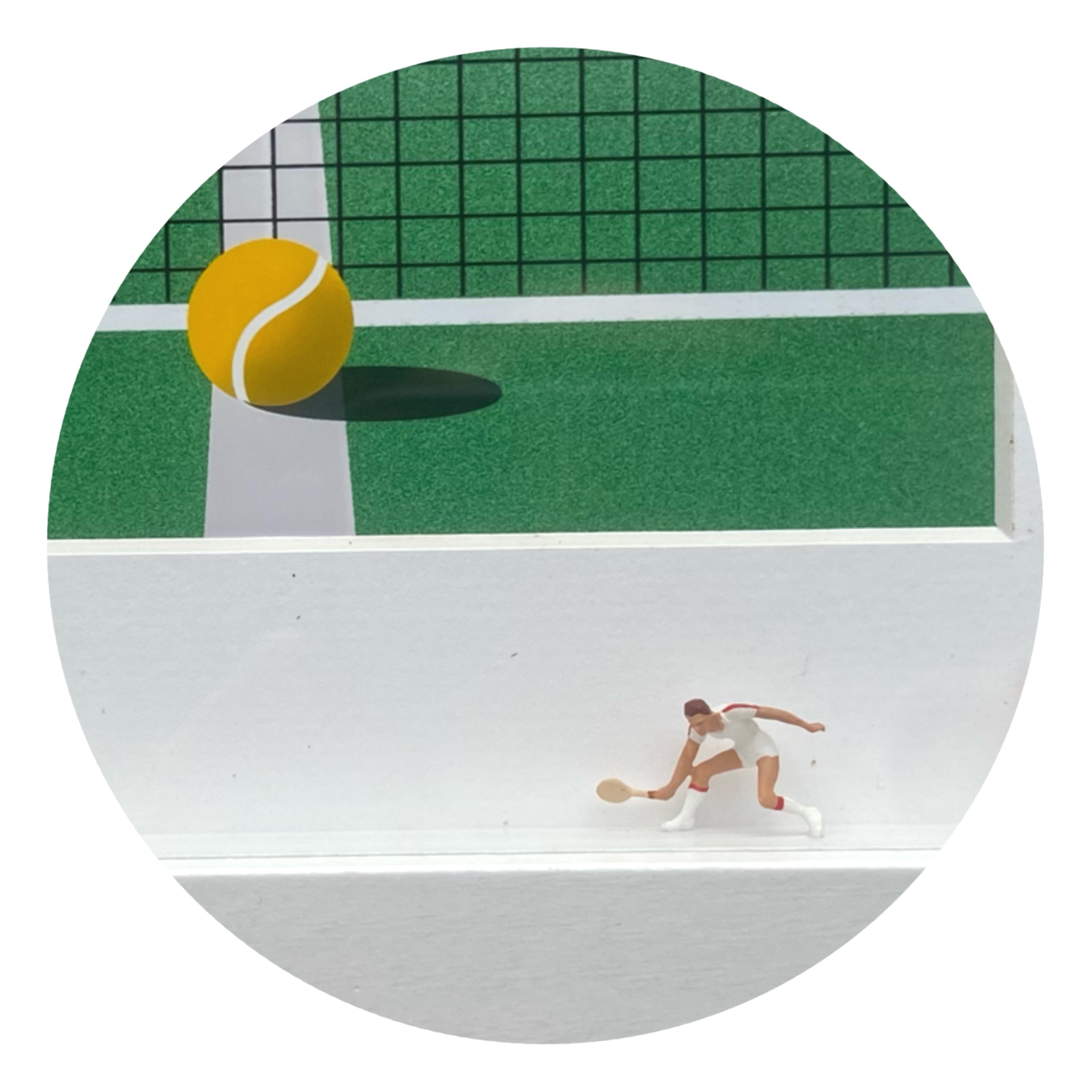 Tennis  - 3D Bilder im Objektkasten - art in boxes