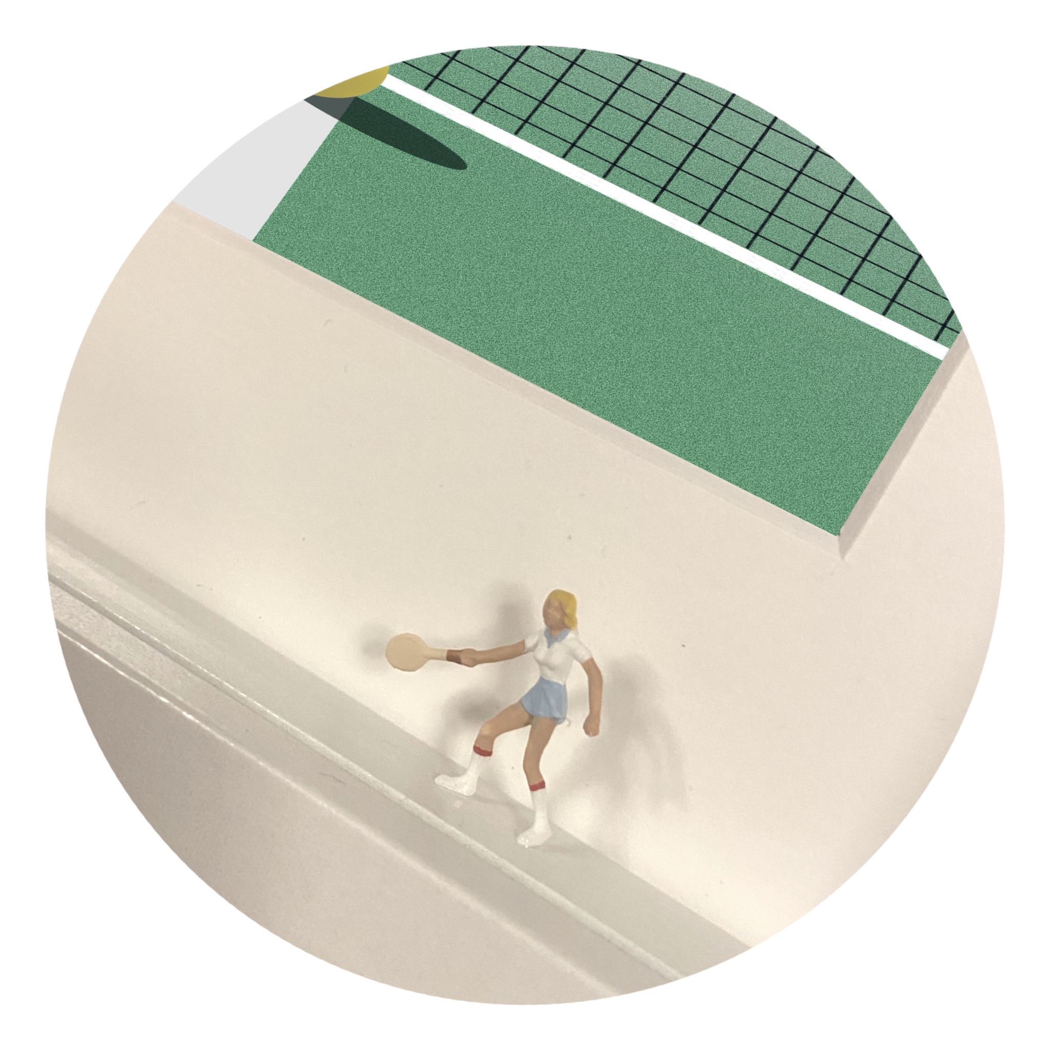 Tennis  - 3D Bilder im Objektkasten - art in boxes