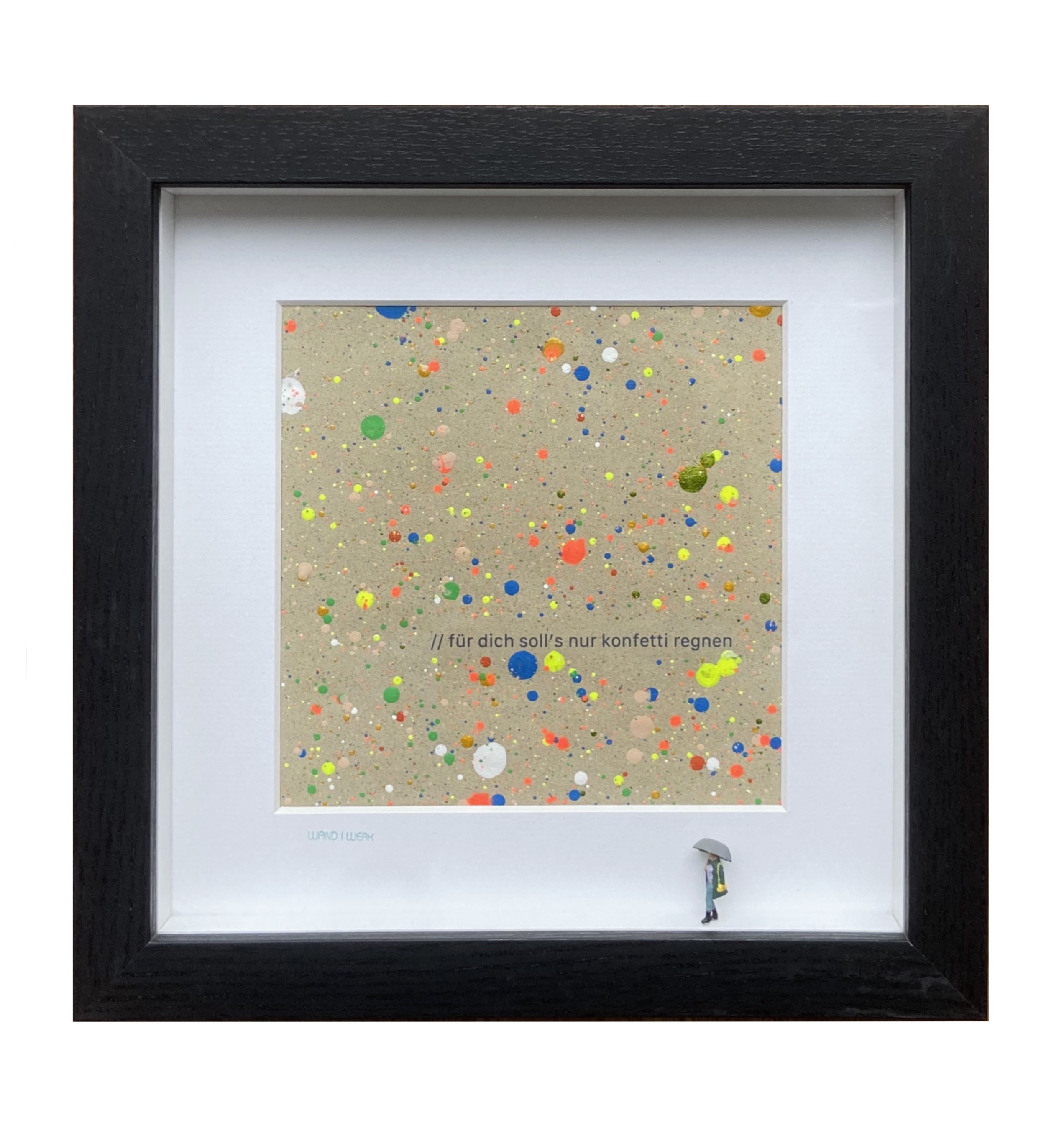 Konfettiregen - 3D Bilder im Objektkasten - art in boxes