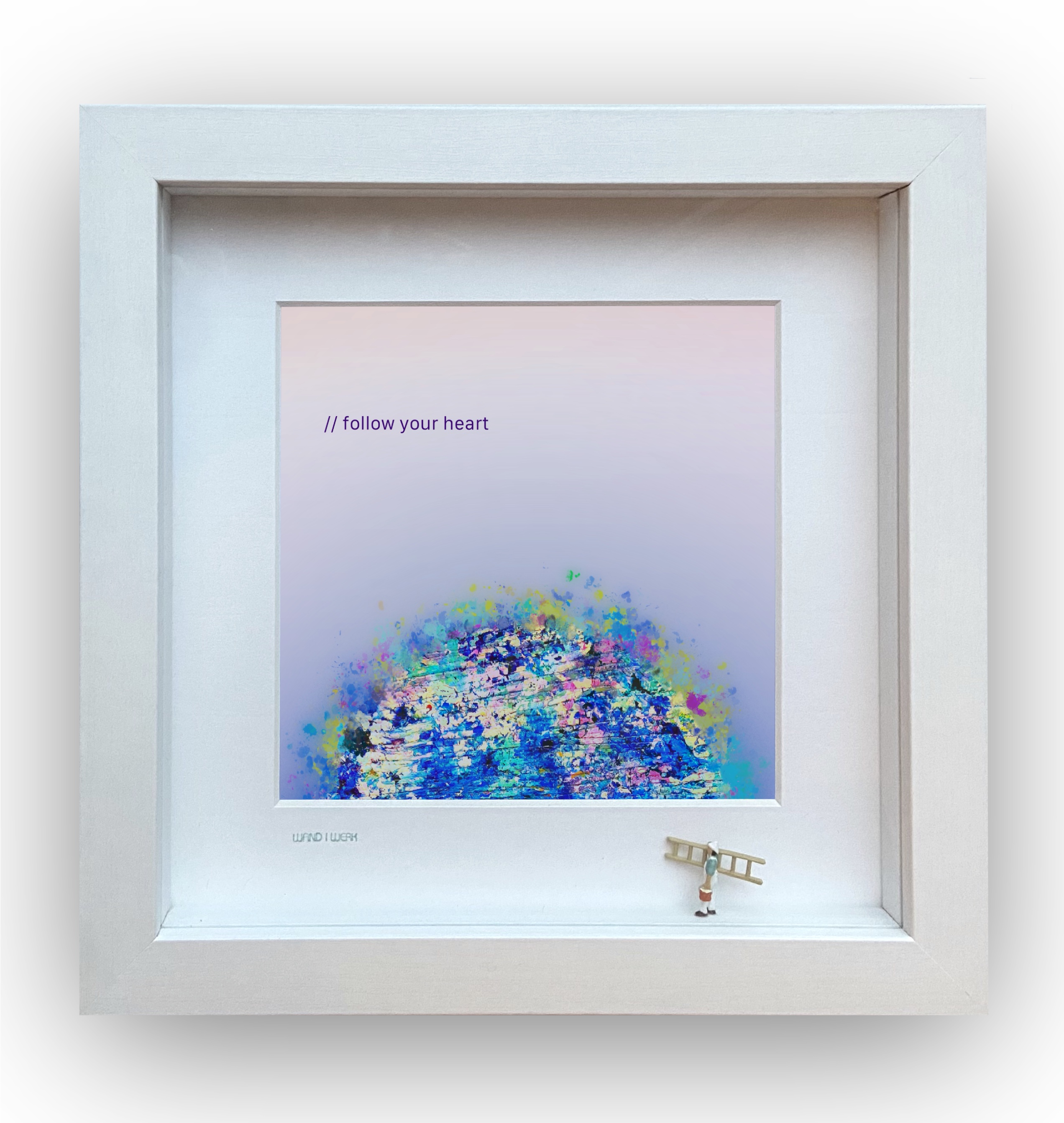 Folge Deinem Herzen  - 3D Bilder im Objektkasten - art in boxes