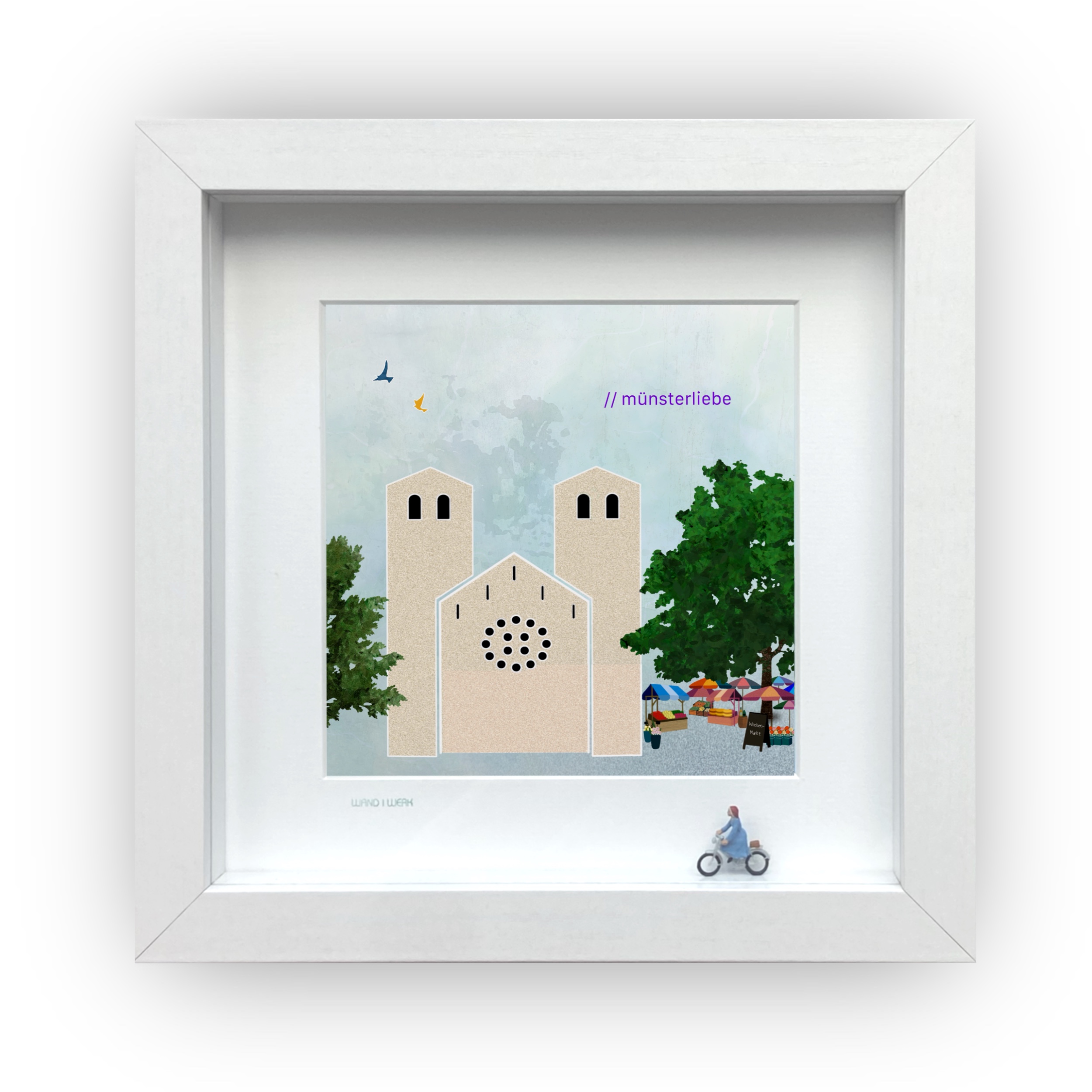 Münsterliebe 2 - 3D Bilder im Objektkasten - art in boxes