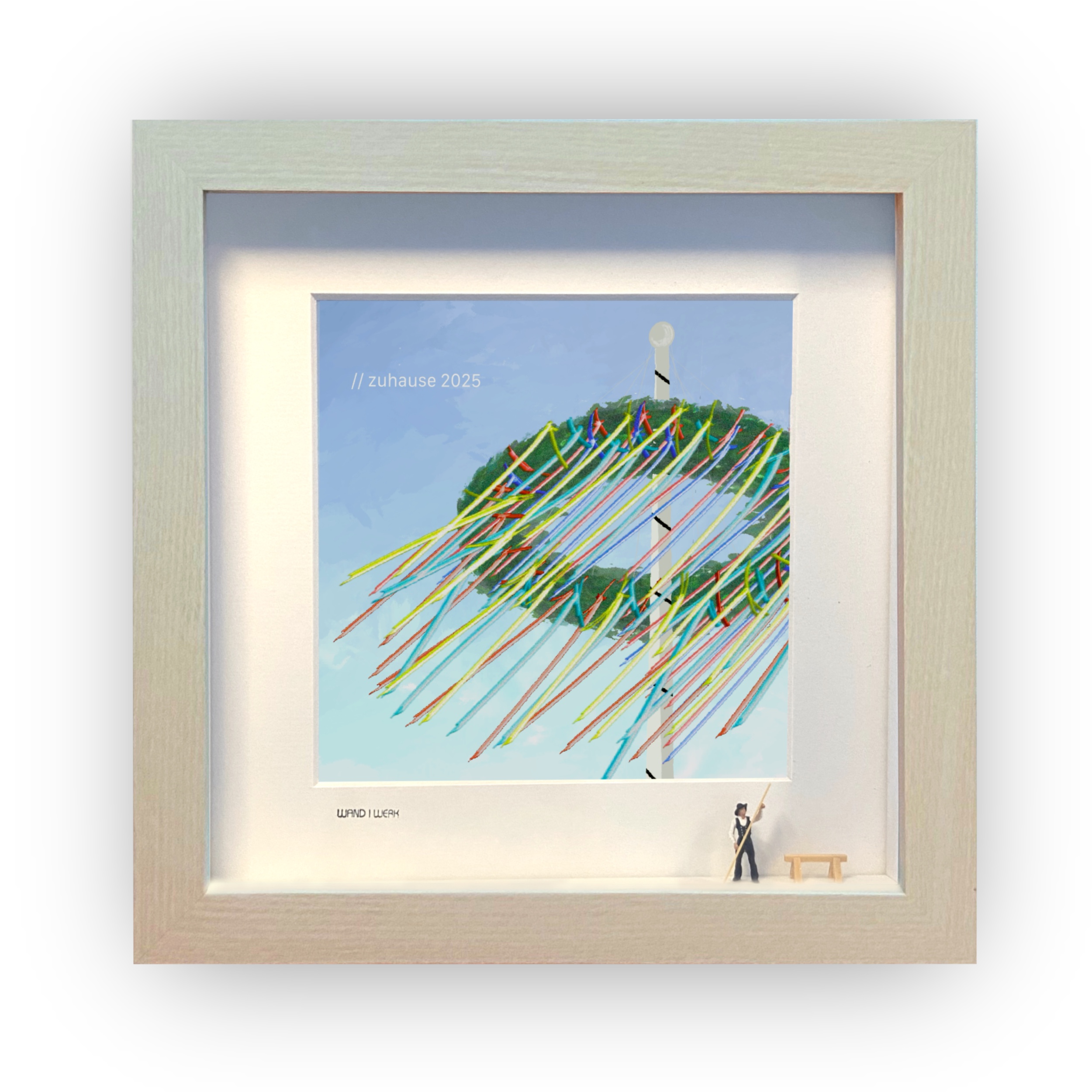 Zuhause - Geschenk zum Richtfest - 3D Bilder im Objektkasten - art in boxes