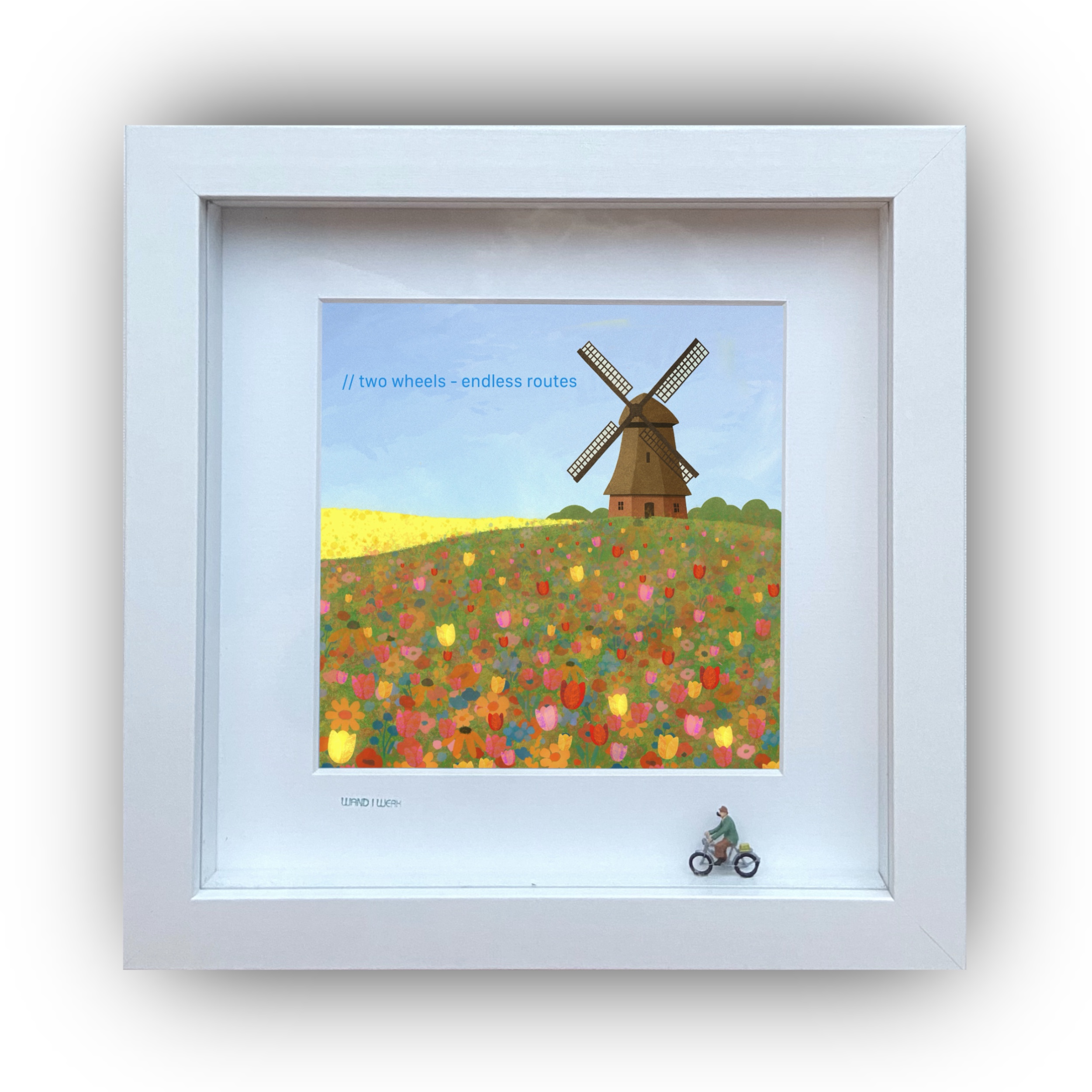 Unterwegs mit dem Rad - 3D Bilder im Objektkasten - art in boxes