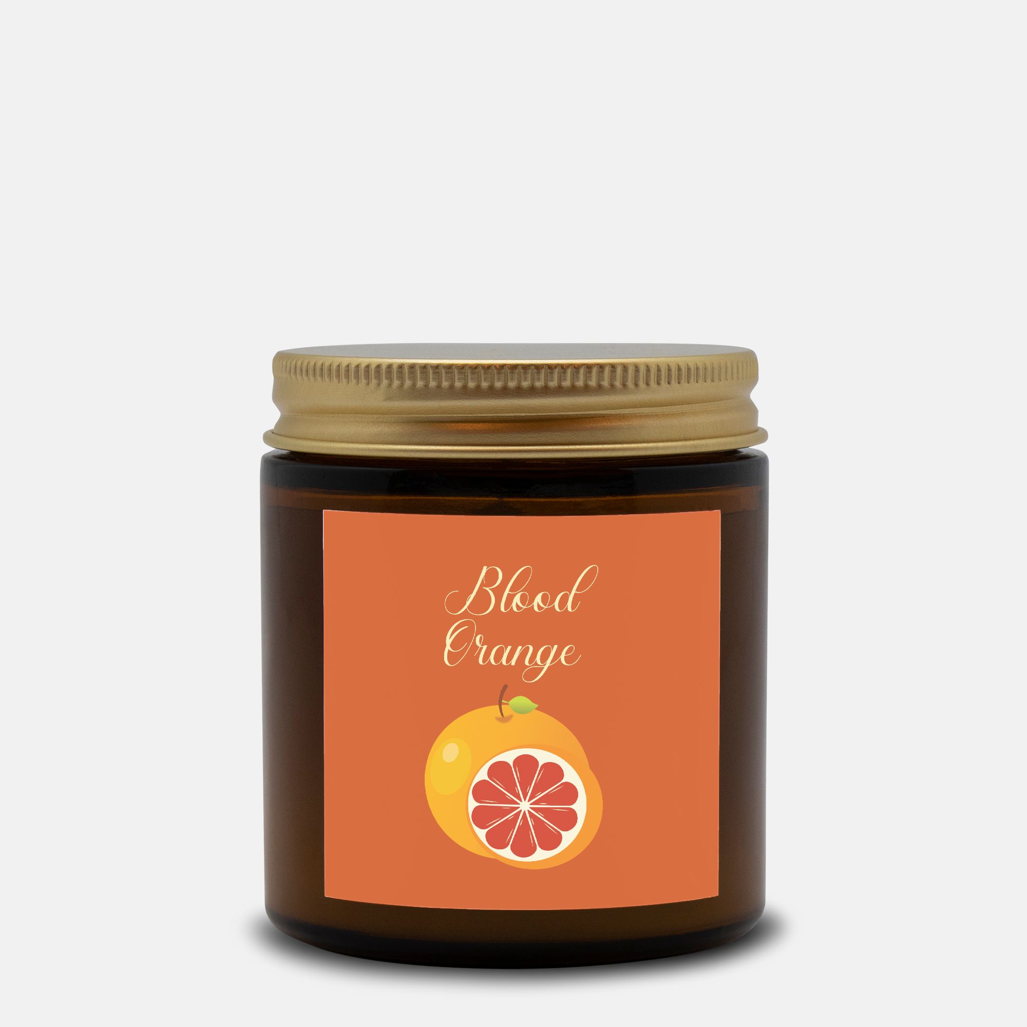 Blood Orange Amber Glass Candle -4 oz.