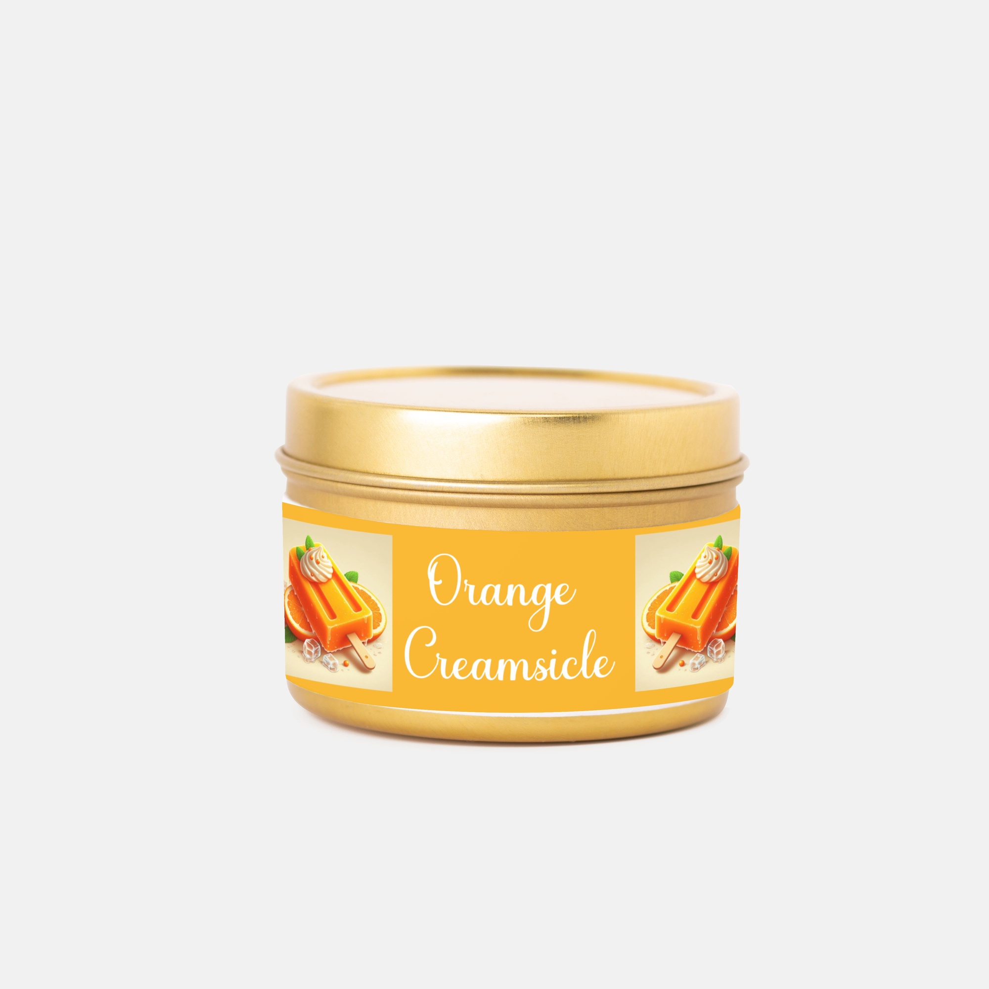 Orange Creamsicle - Gold Tin Candle - 4 oz.