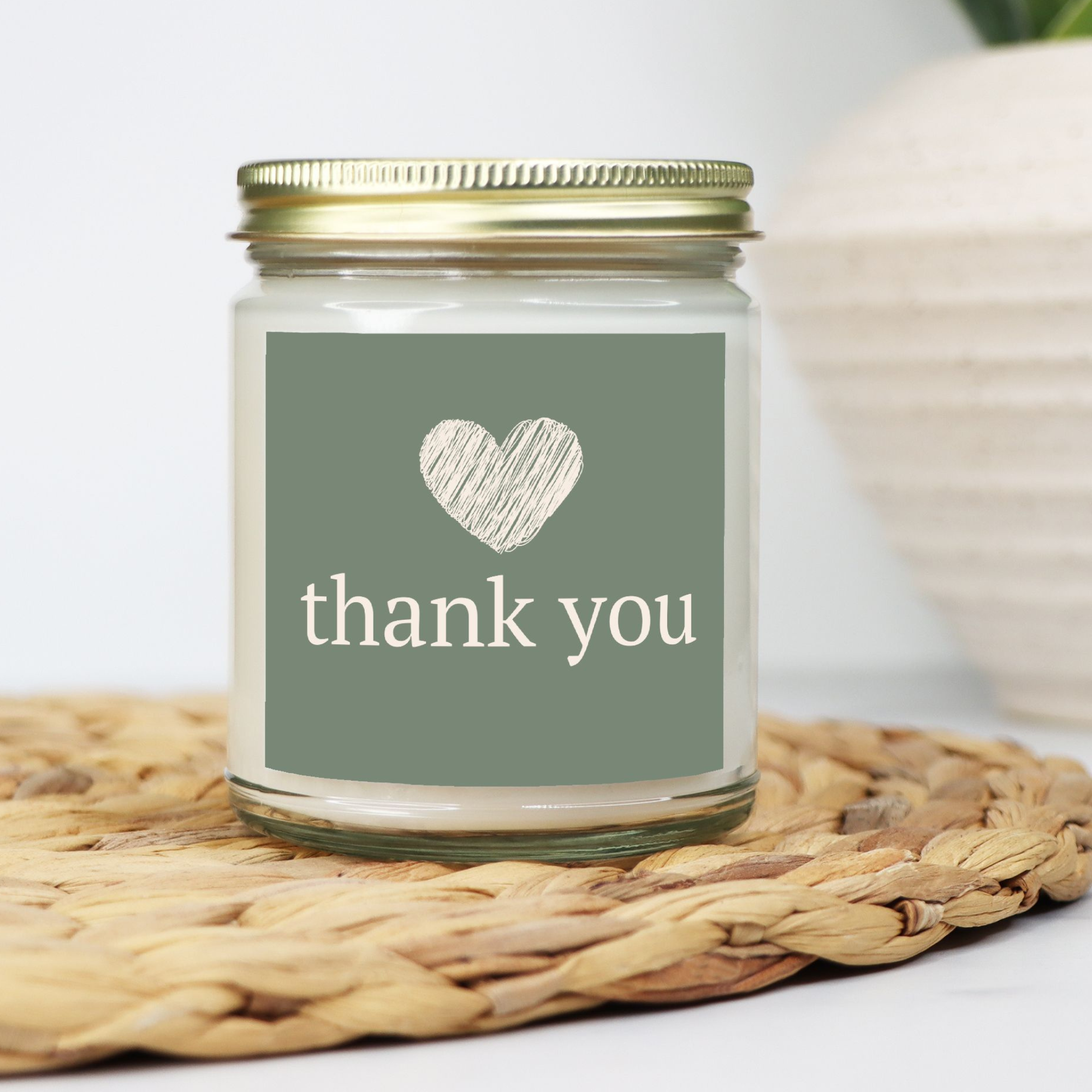 Thank You Candle - Clear Glass Jar - 09 oz. -050