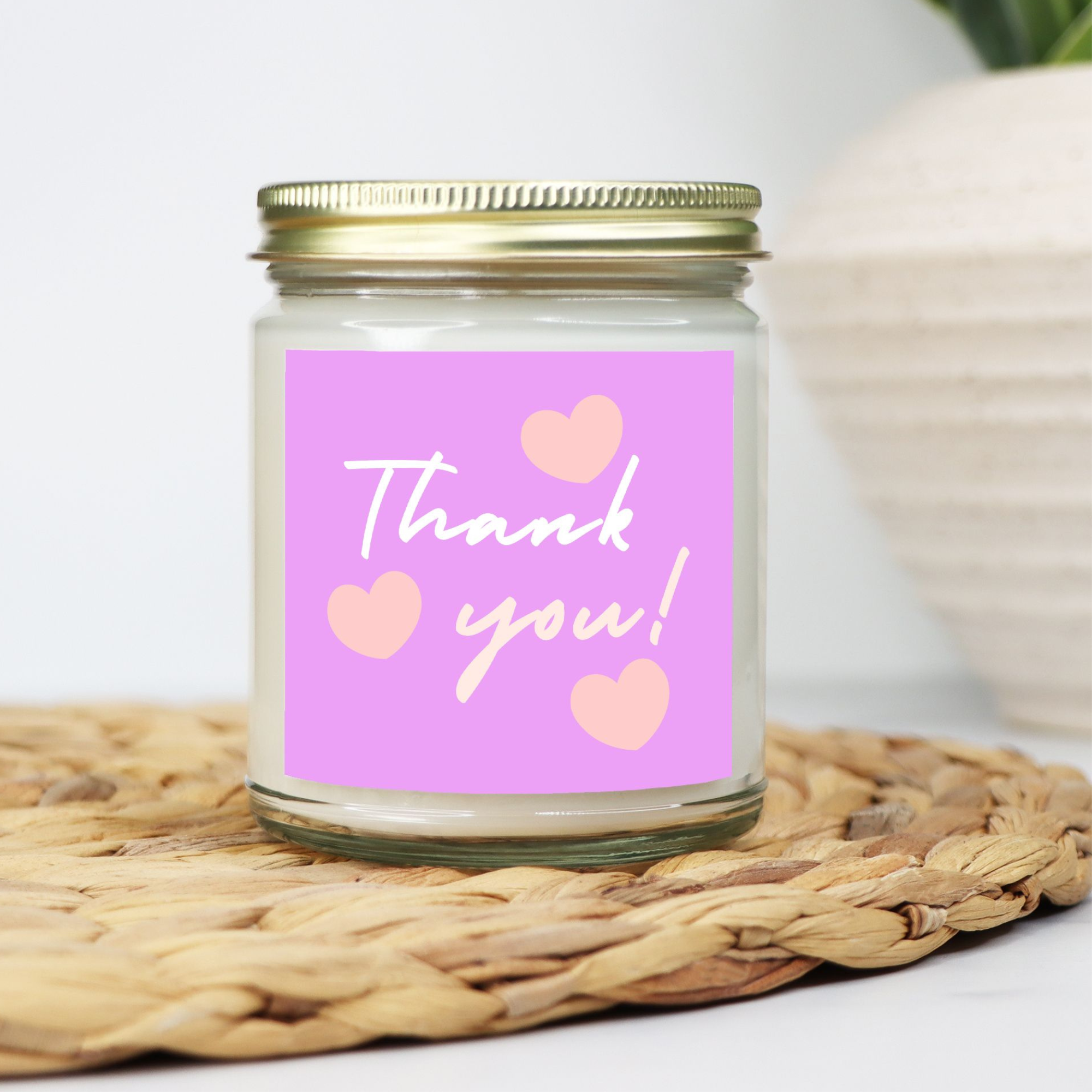Thank You Candle - Clear Glass Jar - 09 oz. -051
