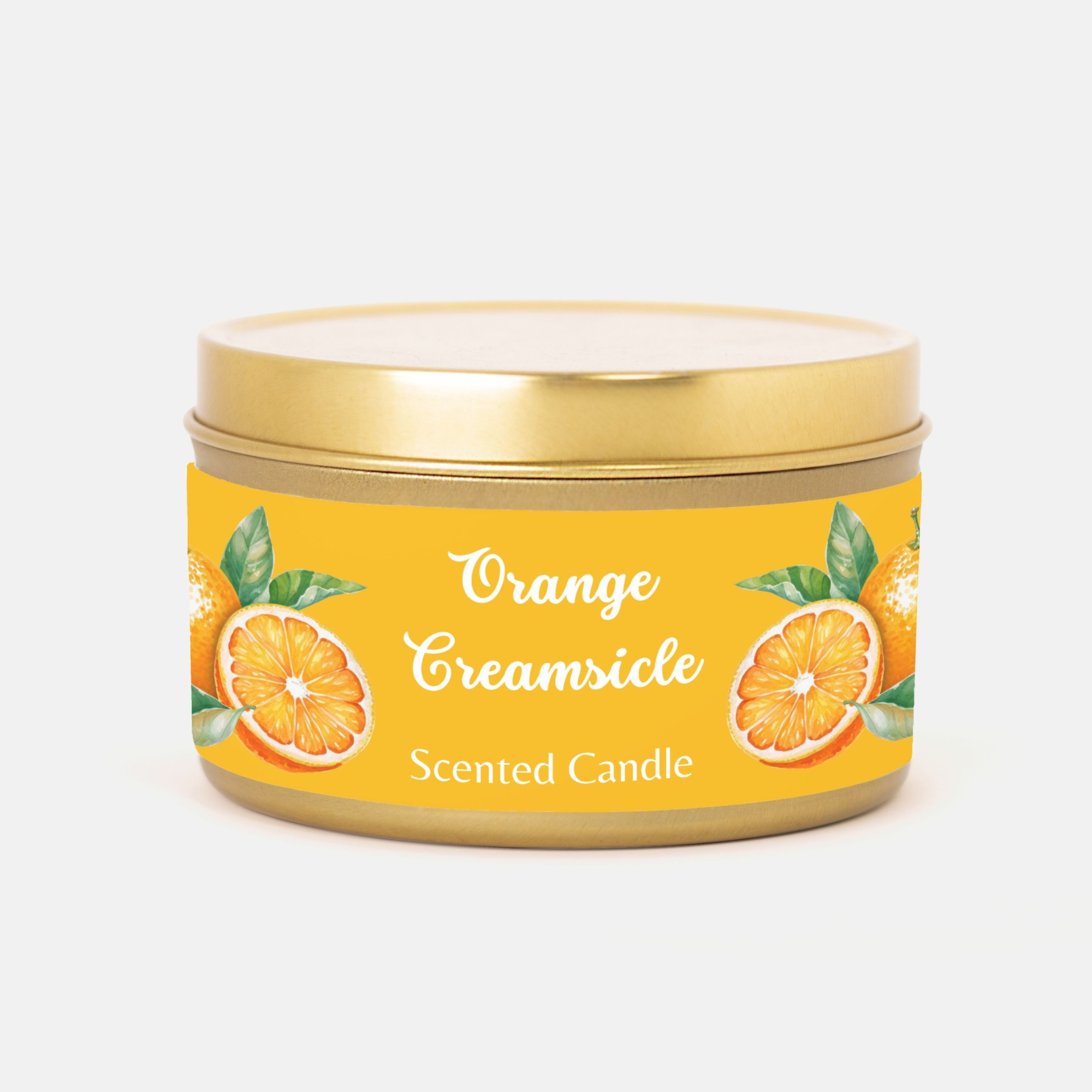 Orange Creamsicle - Gold Tin Candle - 8 oz.