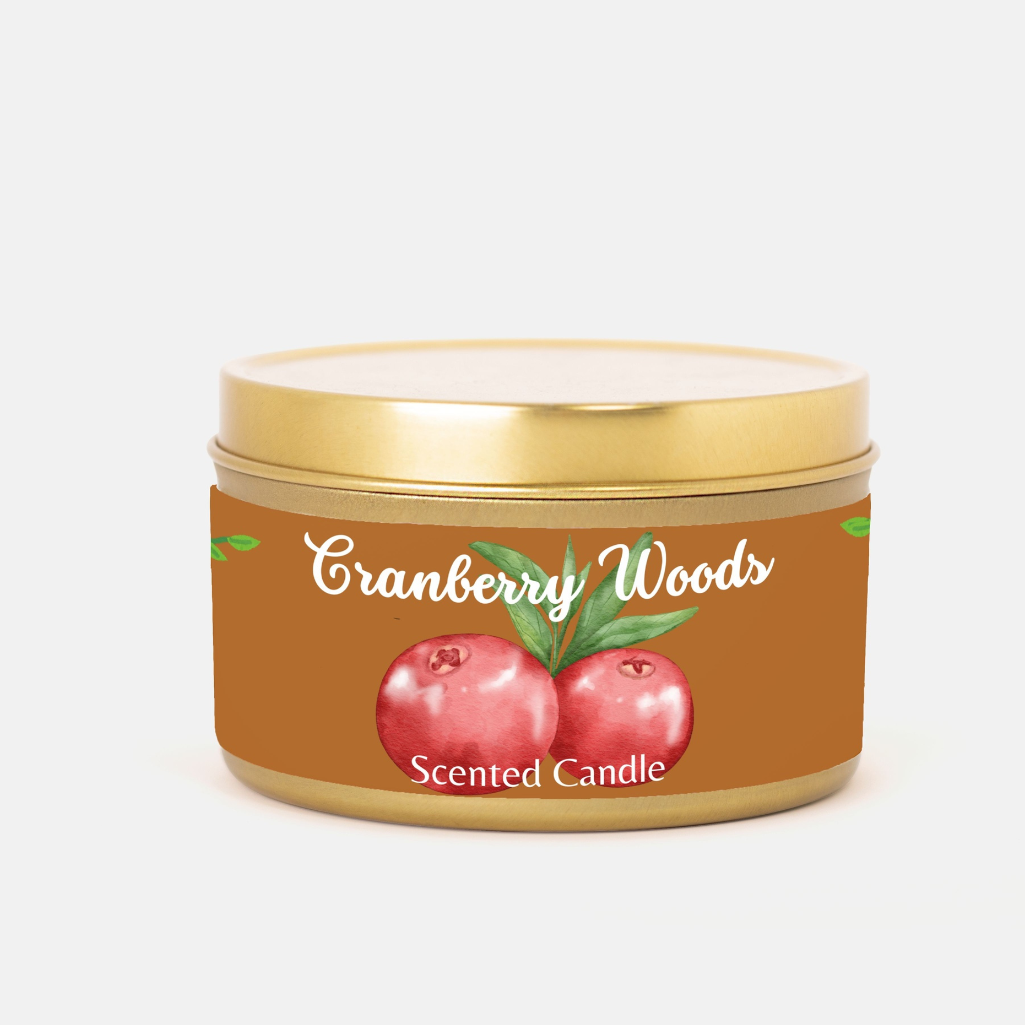 Cranberry Woods - Gold Tin Candle - 8 oz.