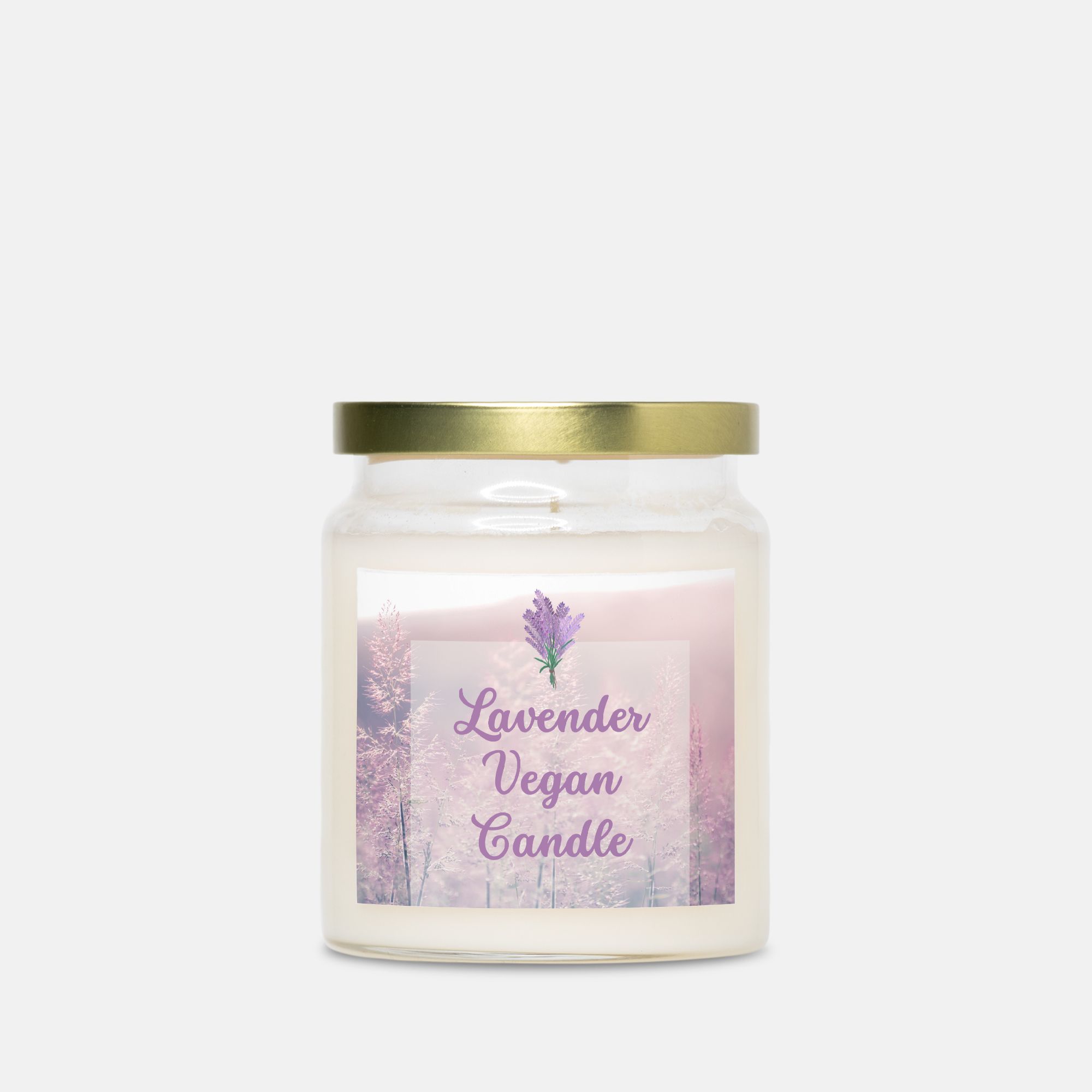 Lavender Candle Apothecary Jar 9oz -071