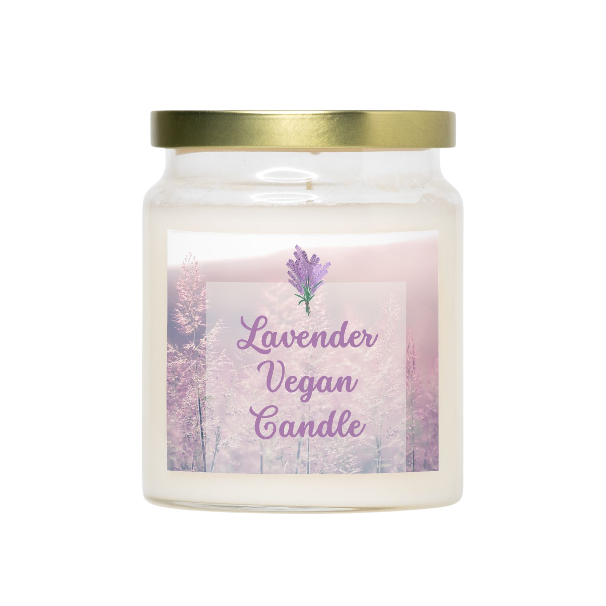Lavender Candle Apothecary Jar 9oz -071