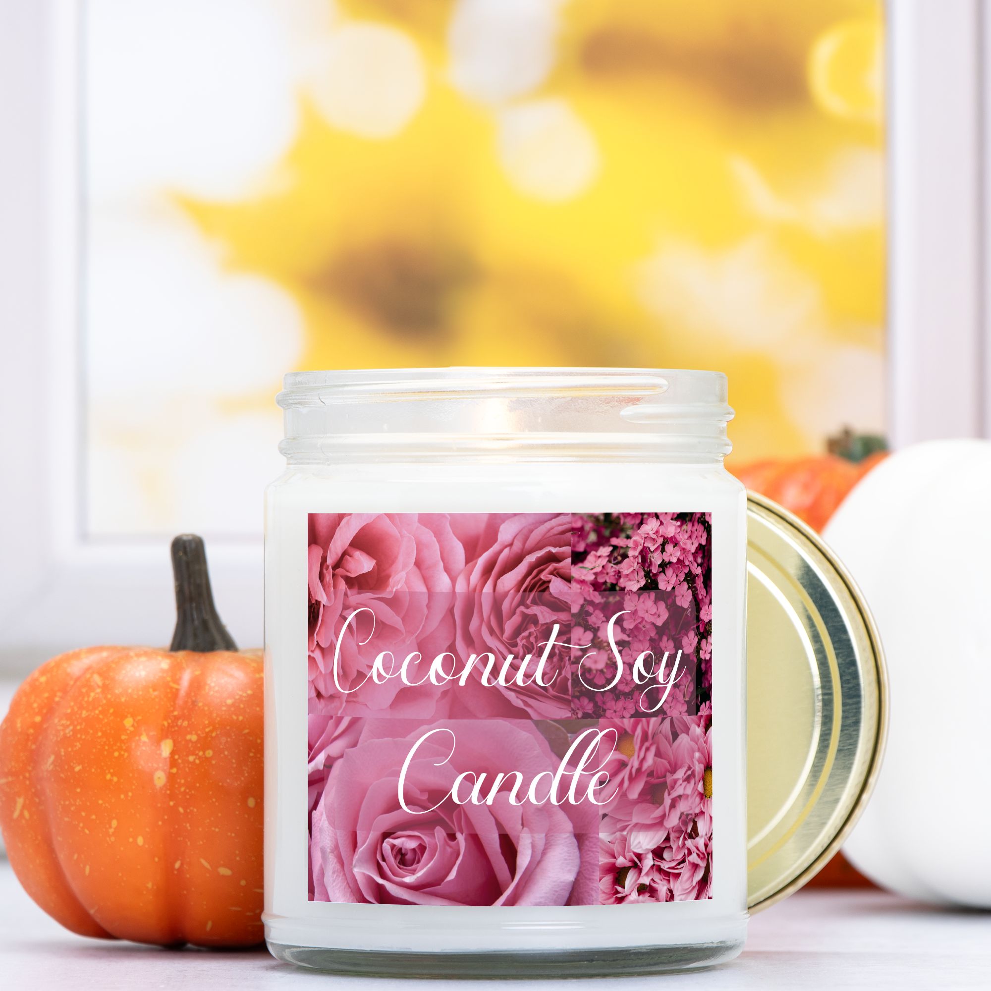 Coconut Soy Candle - Clear Glass Jar - 09 oz. -093