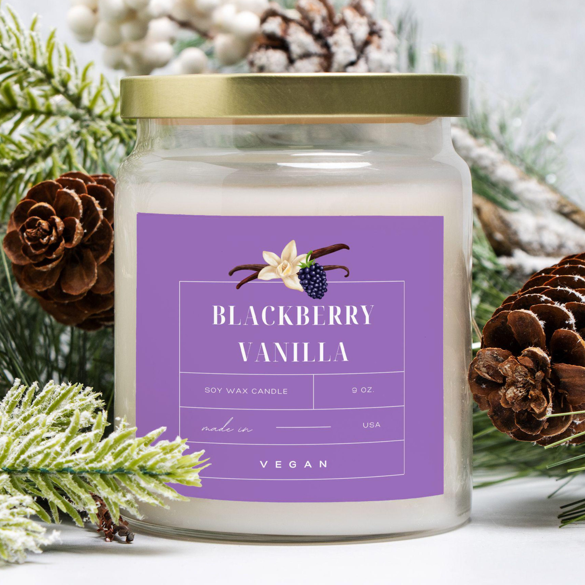 Blackberry Vanilla Soy Wax Candle
