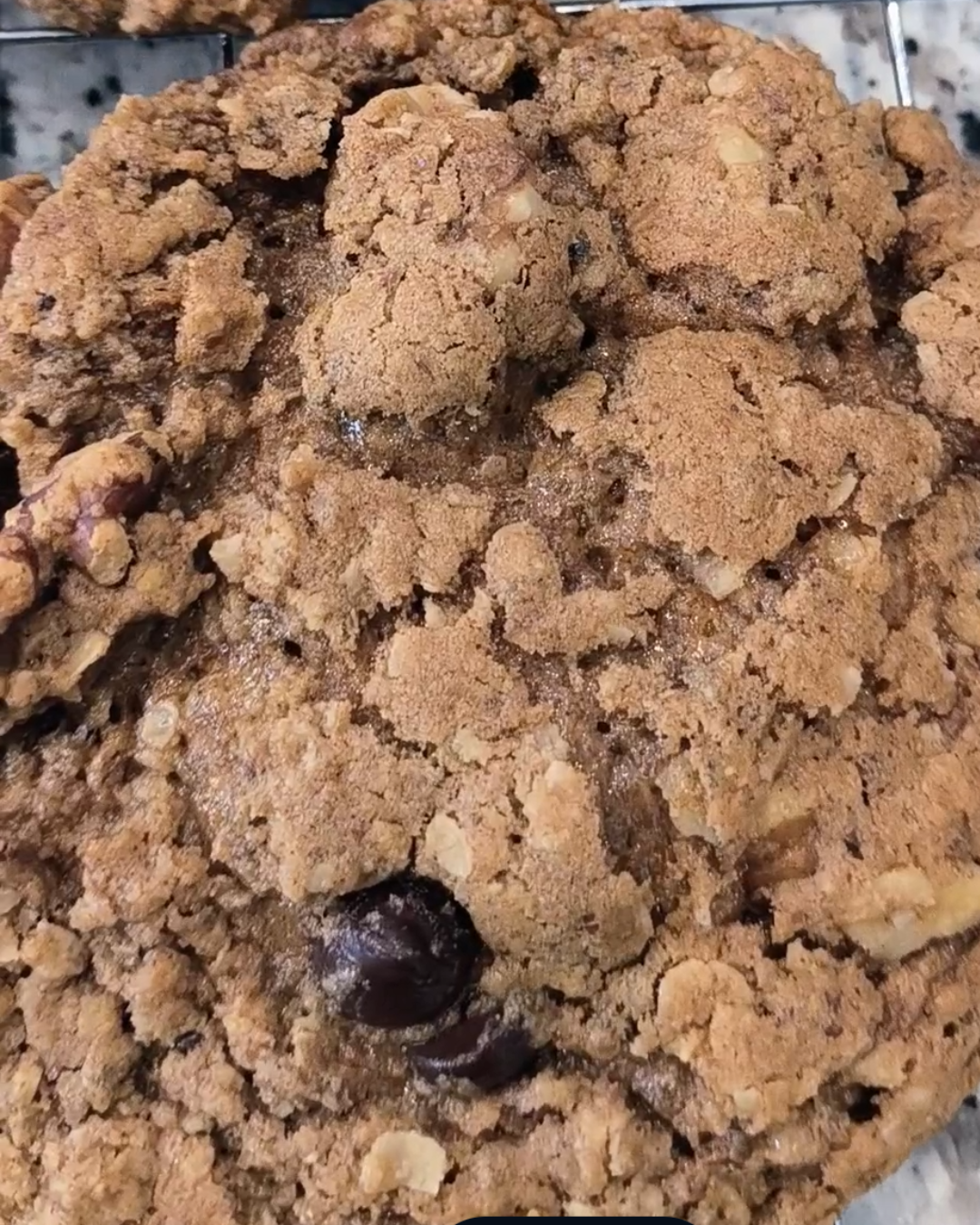 Gluten Free Dark Chocolate Oatmeal Walnut Cookies