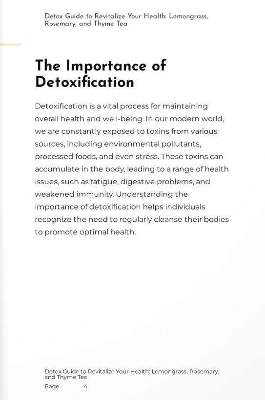 Detox Guide to Revitalize Your Health e-Book