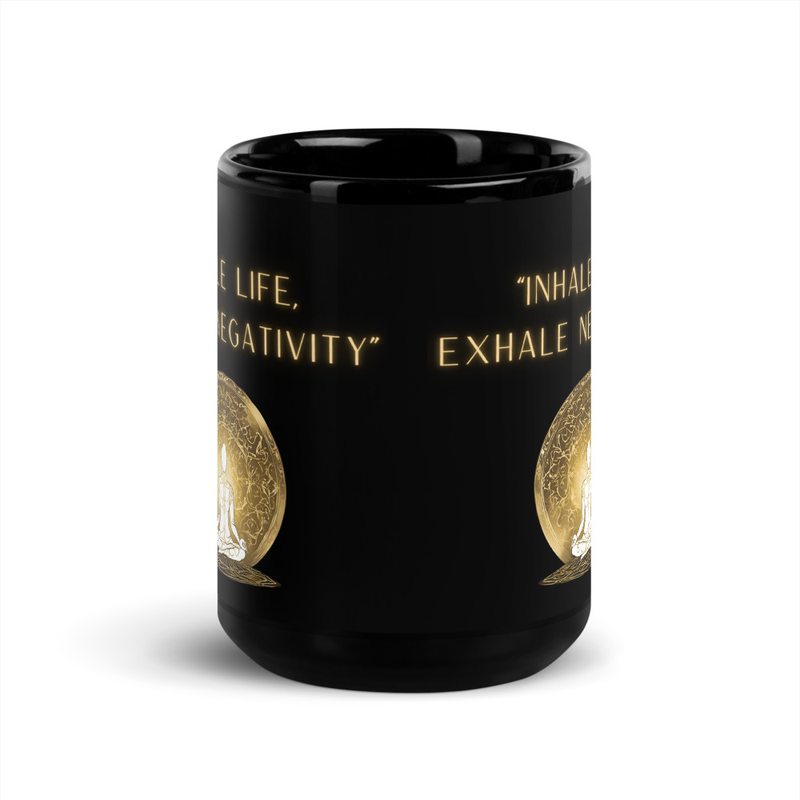 Inspirational Black Ceramic Mug