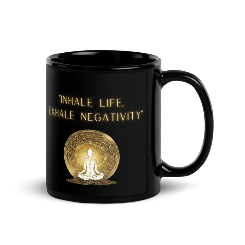 Inspirational Black Ceramic Mug