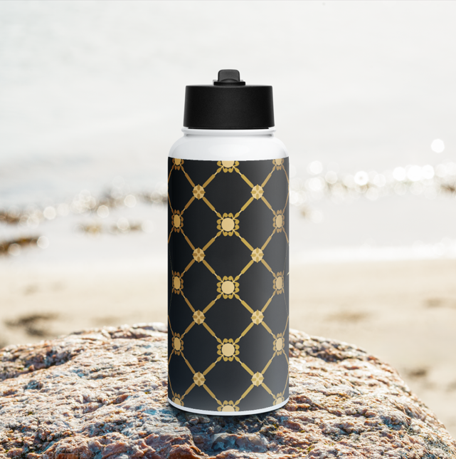 Luxe Stainless Steel Water Bottle with Straw Lid