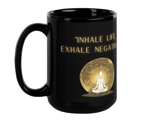 Inspirational Black Ceramic Mug