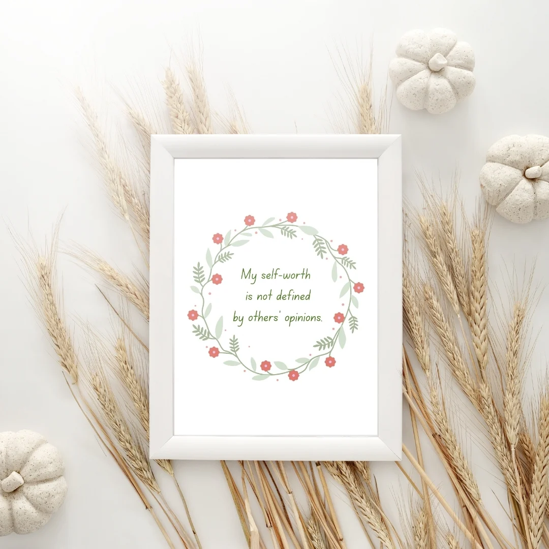Self-Worth Affirmation Wall Art – Printable PDF (A3, A4, A5)