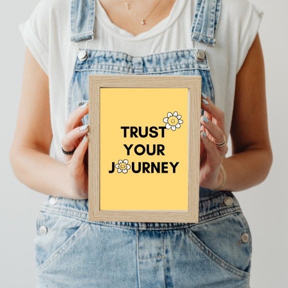 Trust Your Journey" Inspirational Minimalist Wall Art Print | Multiple Sizes Available