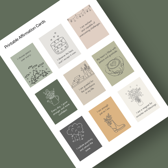 Printable Positive Affirmation Cards | Instant Download & Motivation