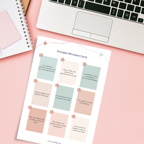 Ultimate Digital Printable Bundle: Affirmation Cards, Weekly Planner, Calendar, and Goal-Setting Tracker (A4 & A5 PDF, Instant Download)
