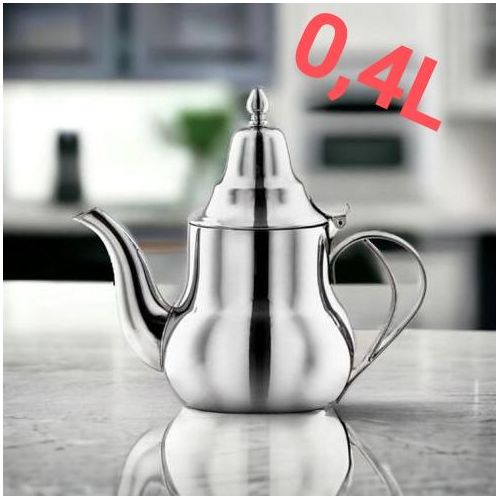 Théière Inox de couleur argenté & Volume 400 ml - BERRAD marocaine moderne