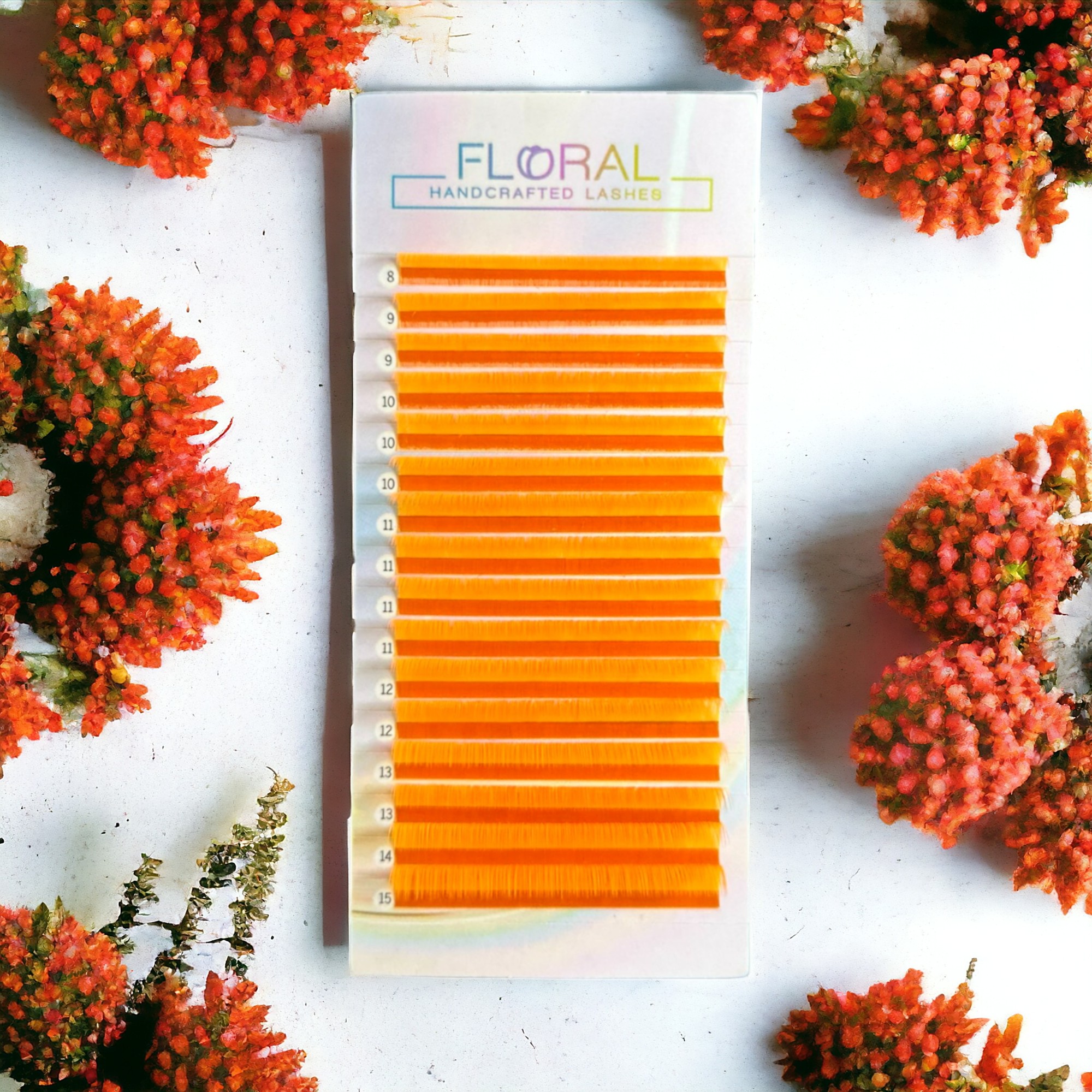 Ciglia Colorate per Extension Fluo Orange CC - 0.15 mm