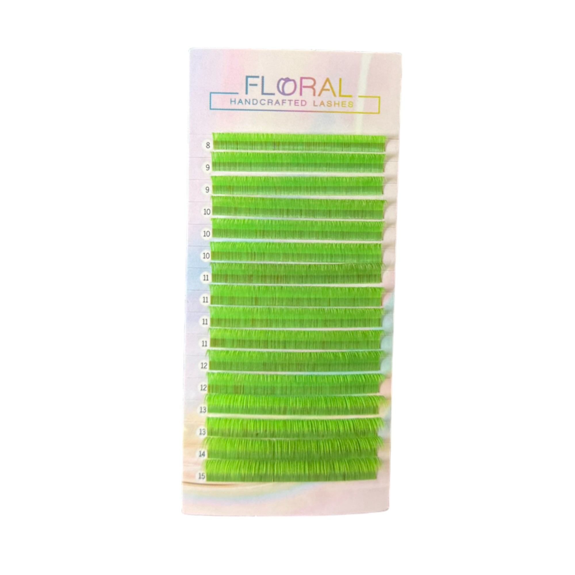 Ciglia Colorate per Extension Verde Neon CC - 0.15 mm