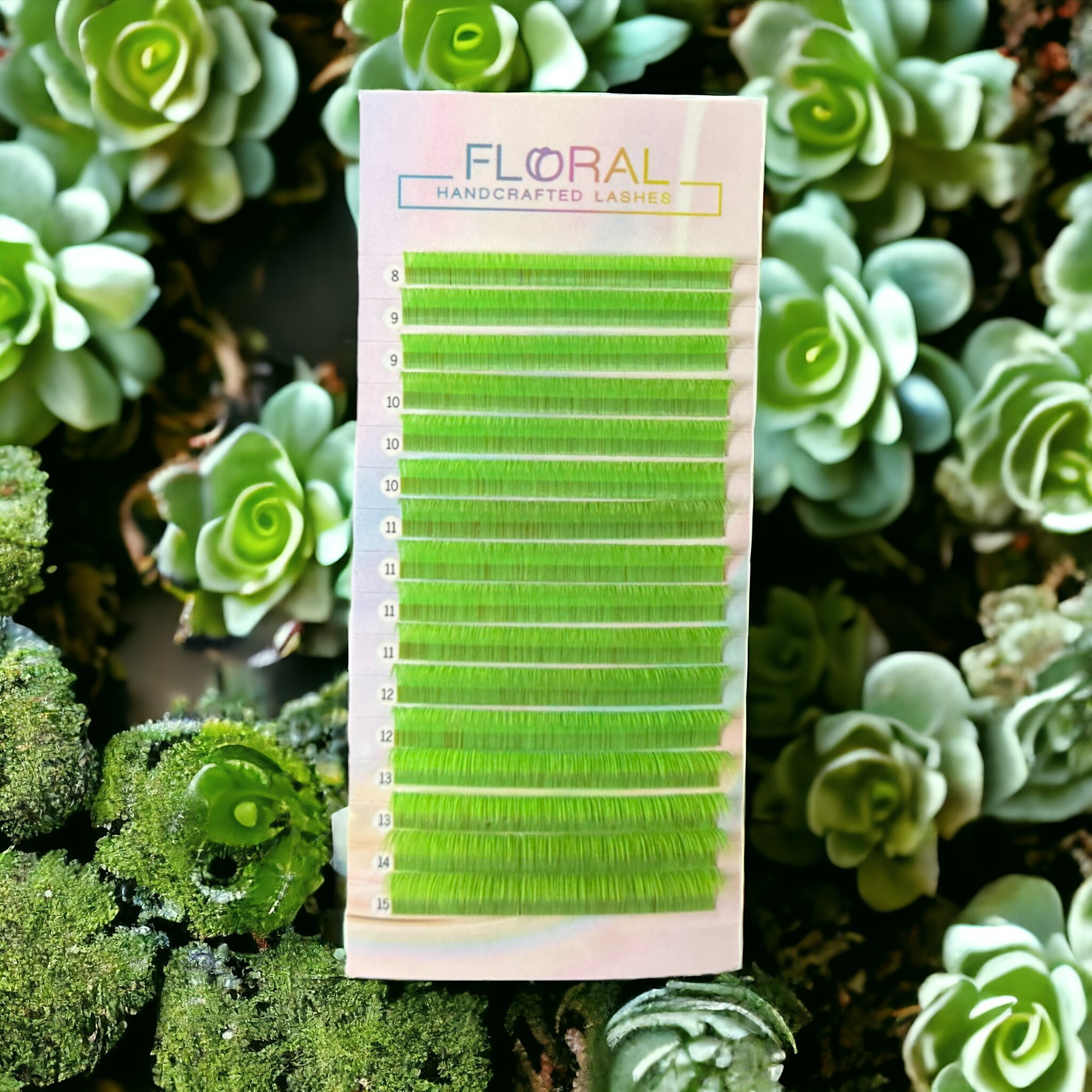 Ciglia Colorate per Extension Verde Neon CC - 0.15 mm