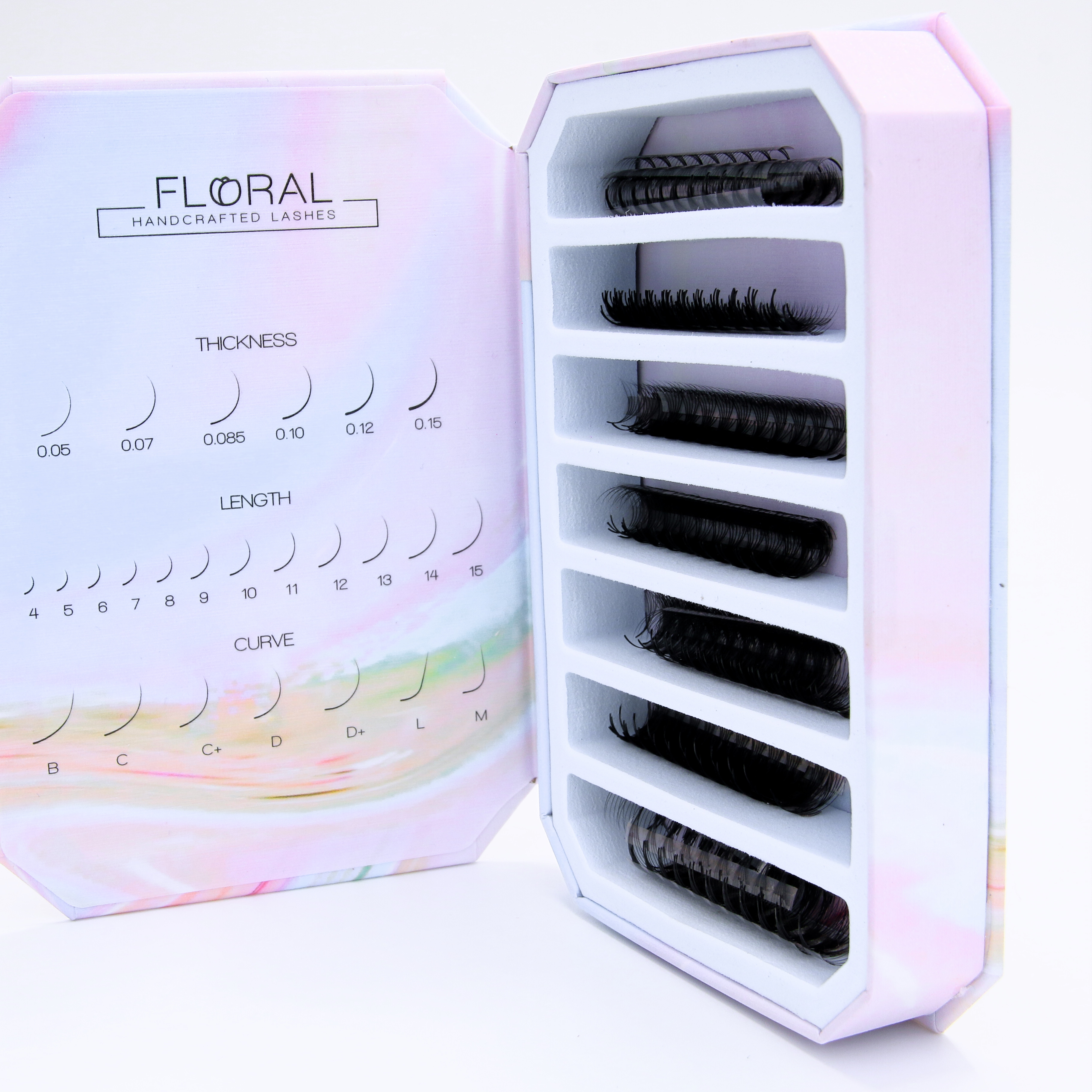 High Speed Super Black 0.05 mm - 1000 Ventagli pronti - 3D, 5D, 6D, 8D, 10D volume russo