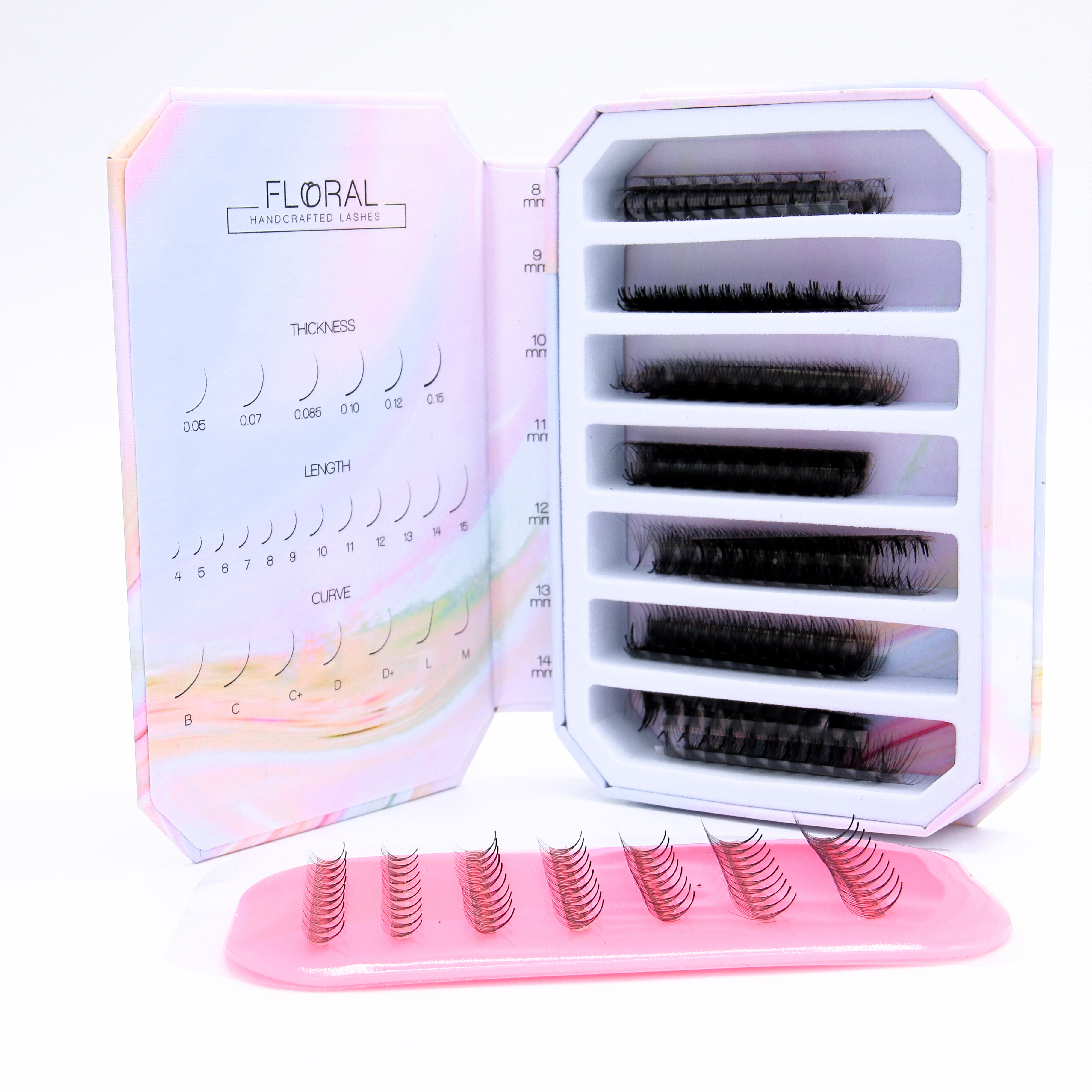 High Speed Super Black 0.05 mm - 1000 Ventagli pronti - 3D, 5D, 6D, 8D, 10D volume russo