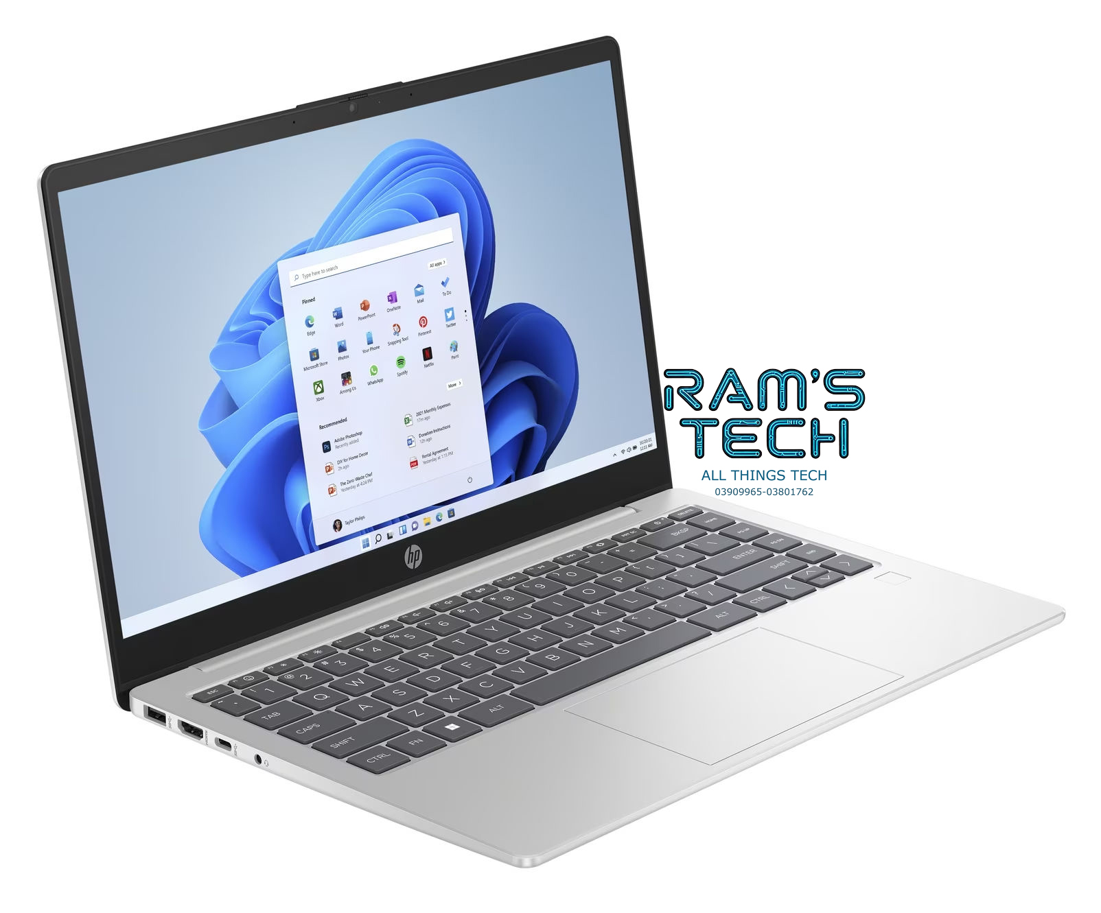 HP 14-em0233nr 14" HD Natural Silver - AMD Ryzen 3 7320U